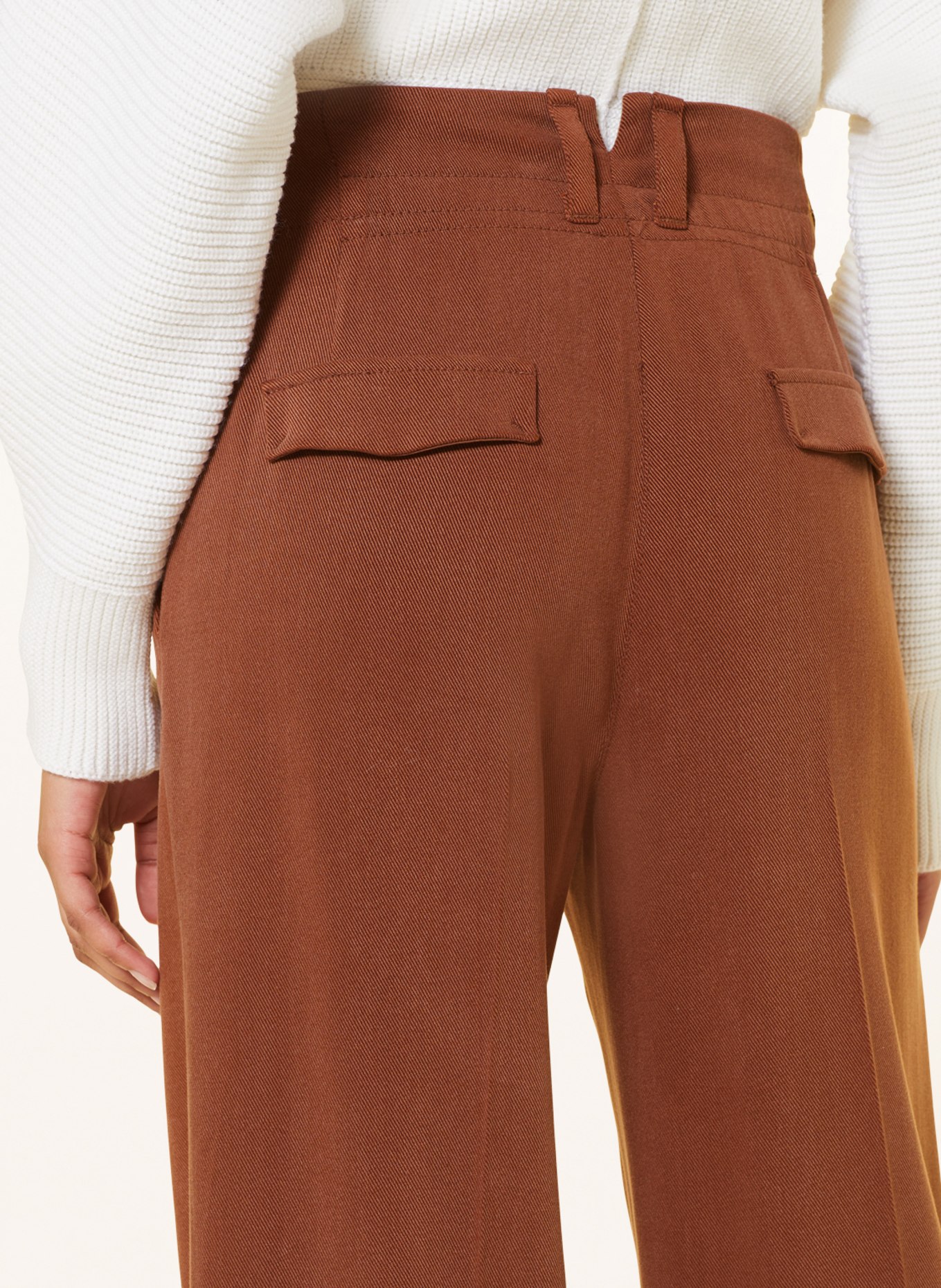 RIANI Wide leg trousers, Color: BROWN (Image 5)