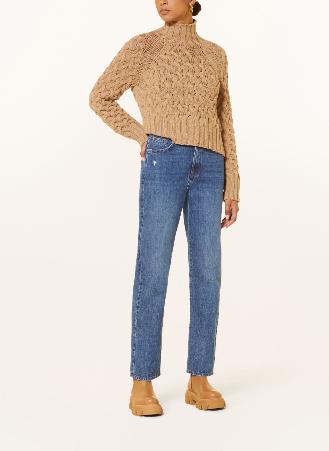 RIANI Sweater made of merino wool, Color: CAMEL (Image 2)