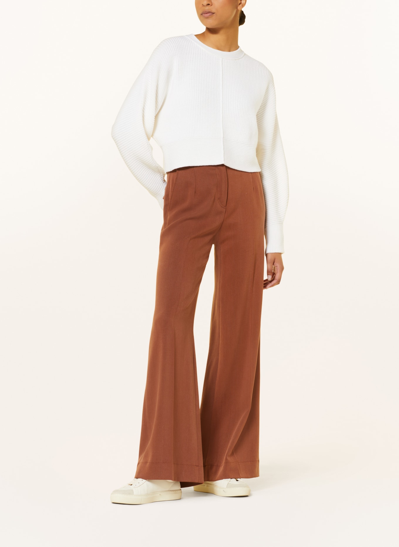RIANI Cropped-Pullover aus Merinowolle, Farbe: WEISS (Bild 2)