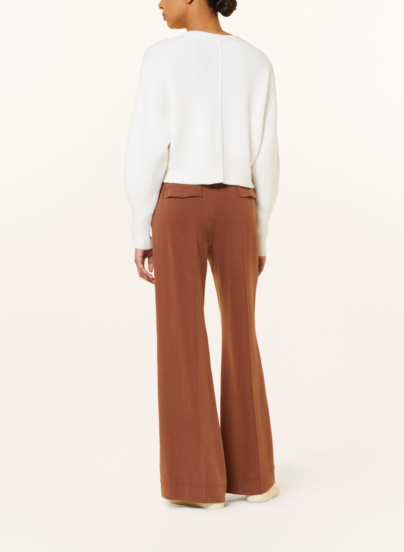 RIANI Cropped sweater made of merino wool, Color: WHITE (Image 3)