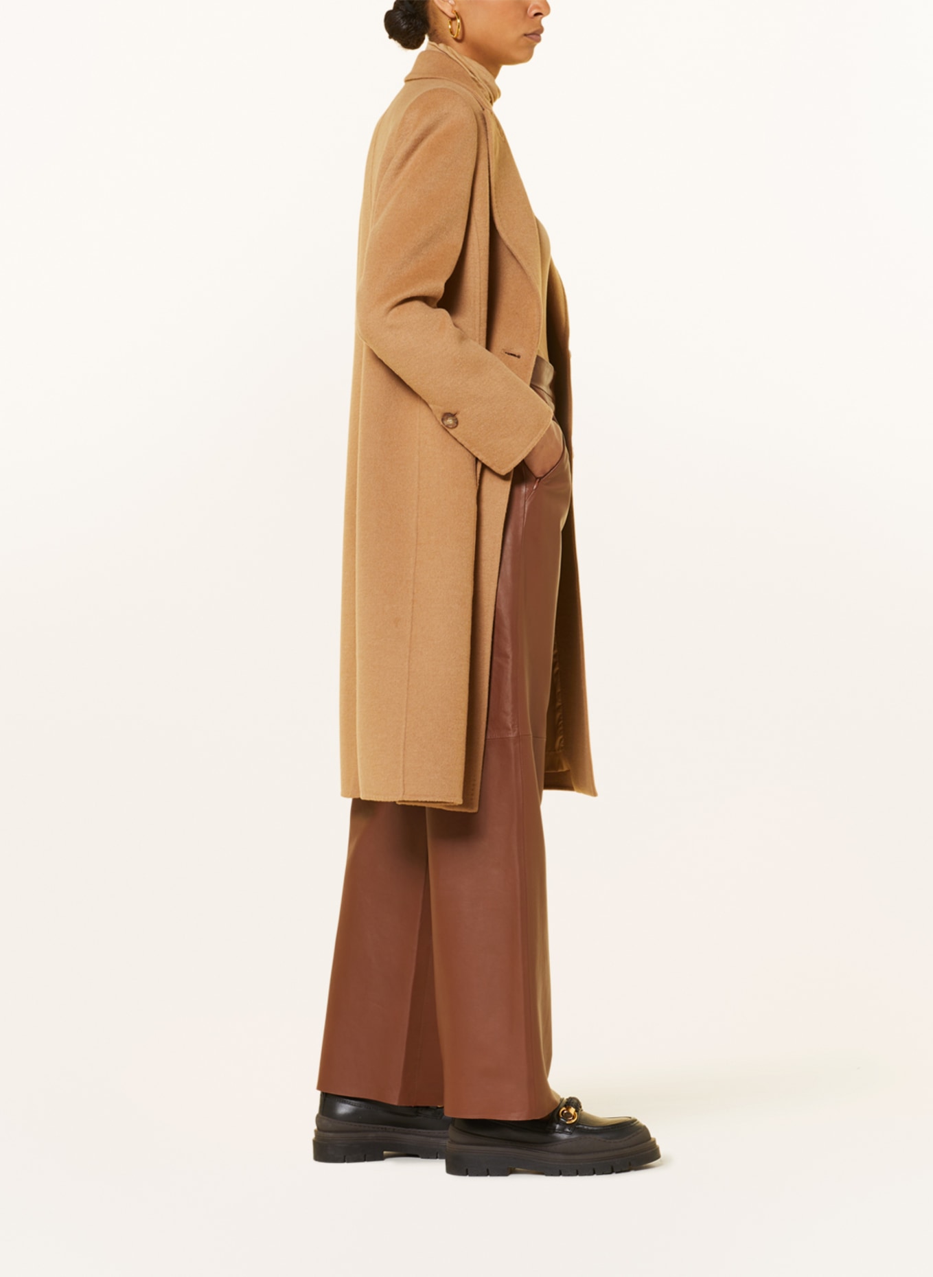 RIANI Leather trousers, Color: BROWN (Image 4)