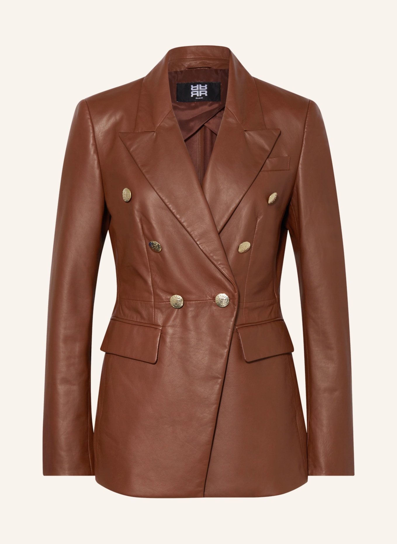 RIANI Leather blazer, Color: BROWN (Image 1)