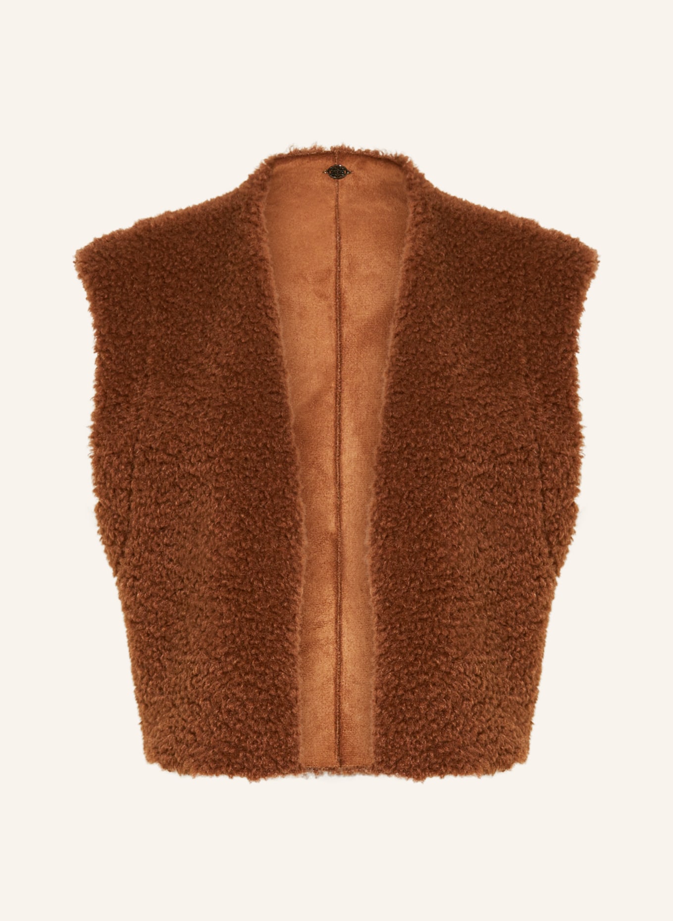 RIANI Teddy vest, Color: BROWN (Image 1)