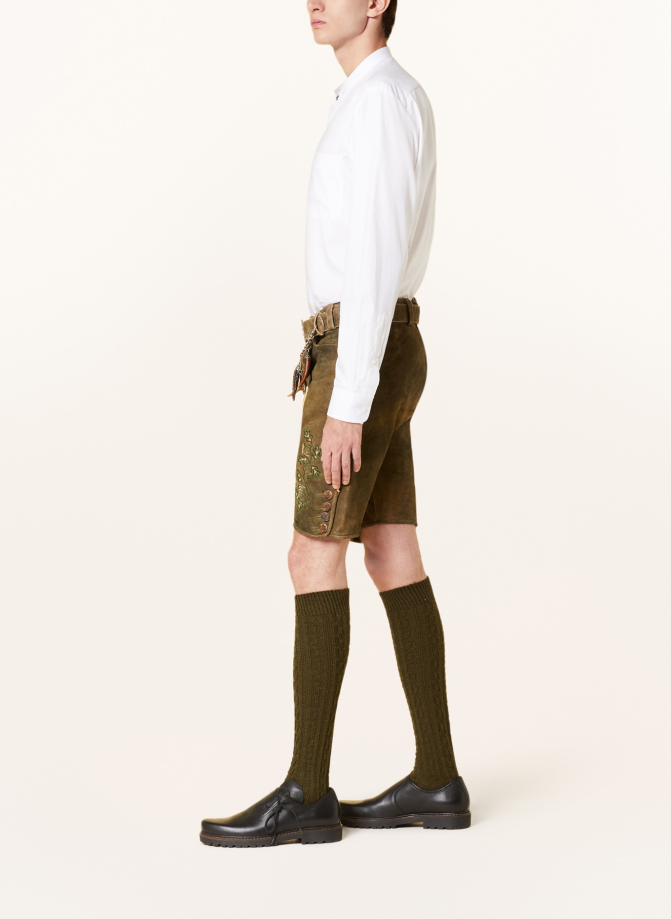 HIRSCHER Trachten lederhosen LENGGRIES, Color: DARK BROWN (Image 4)