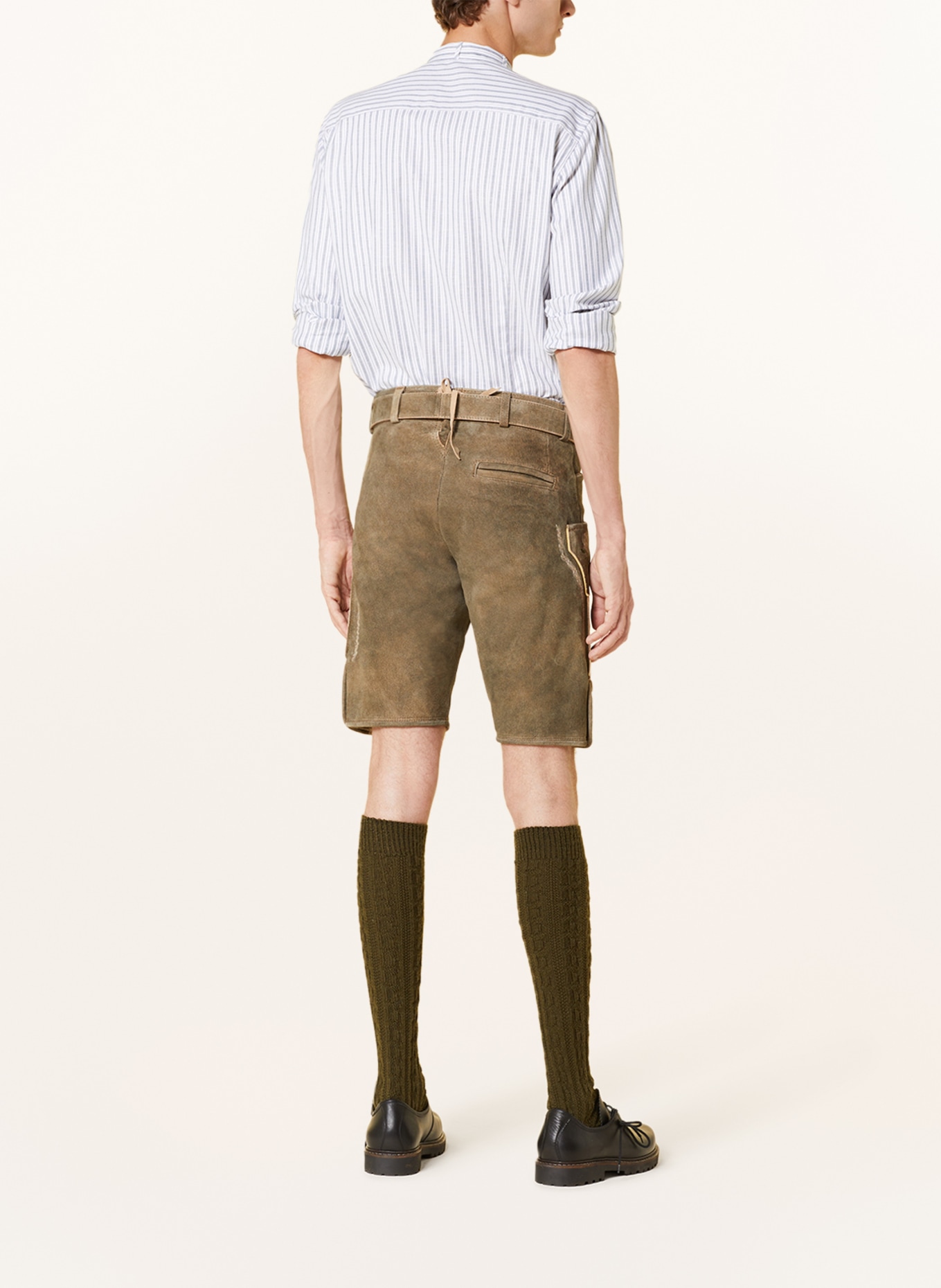 HIRSCHER Spodnie skórzane w stylu ludowym ERDING, Kolor: BRĄZOWY (Obrazek 3)