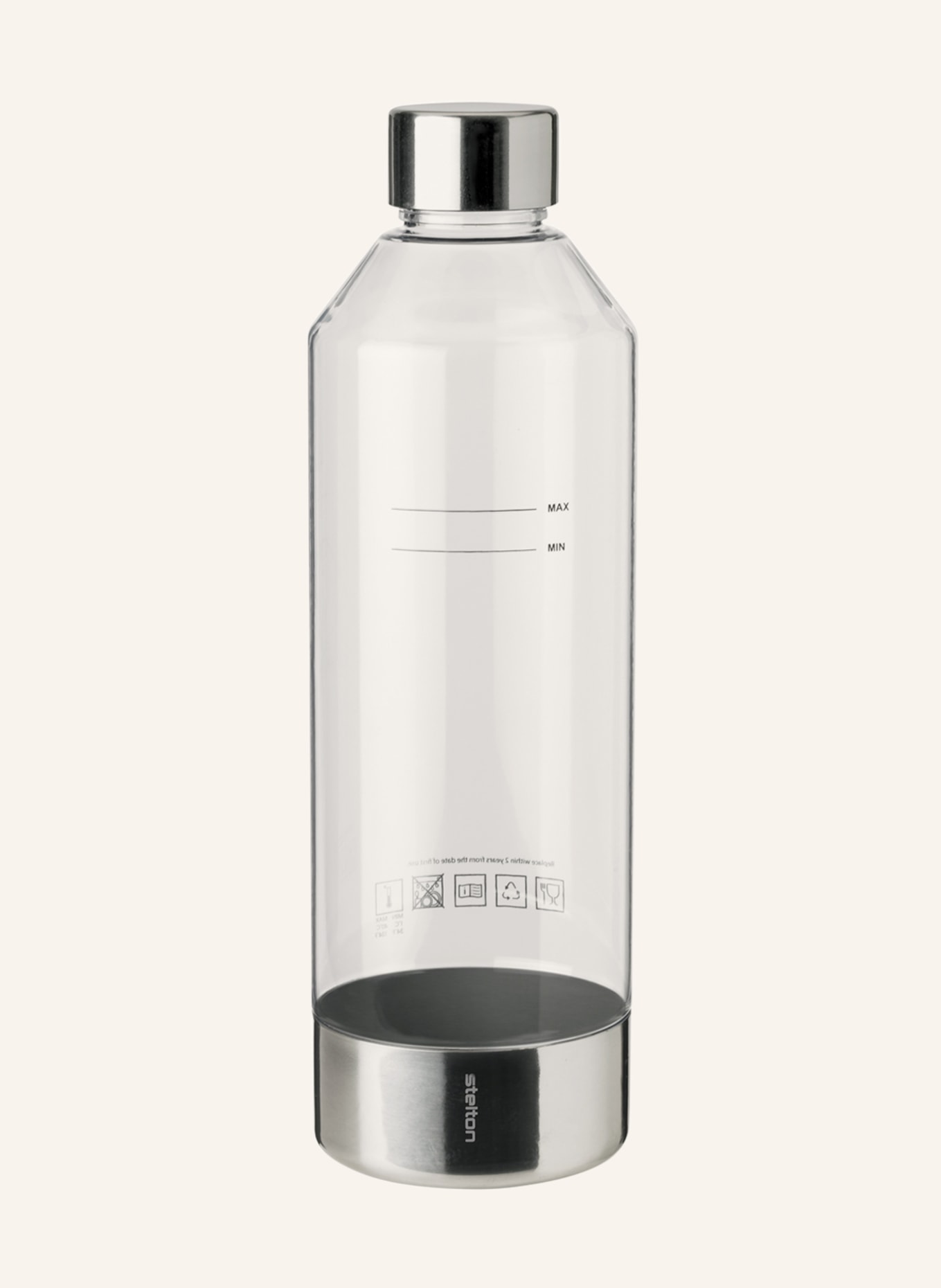 stelton Soda maker bottle BRUS, Color: WHITE/ SILVER (Image 1)