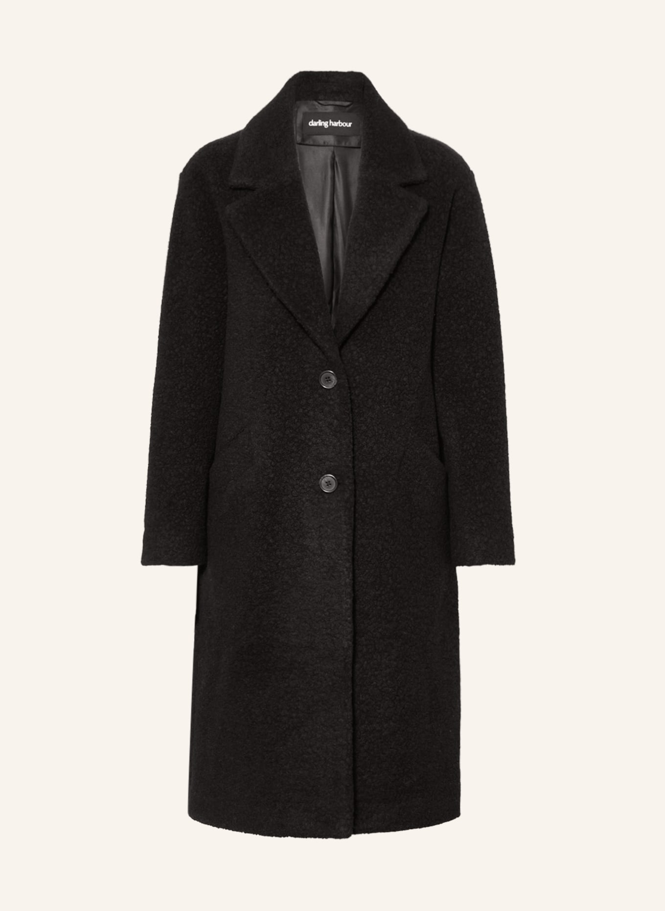 darling harbour Bouclé coat, Color: BLACK (Image 1)