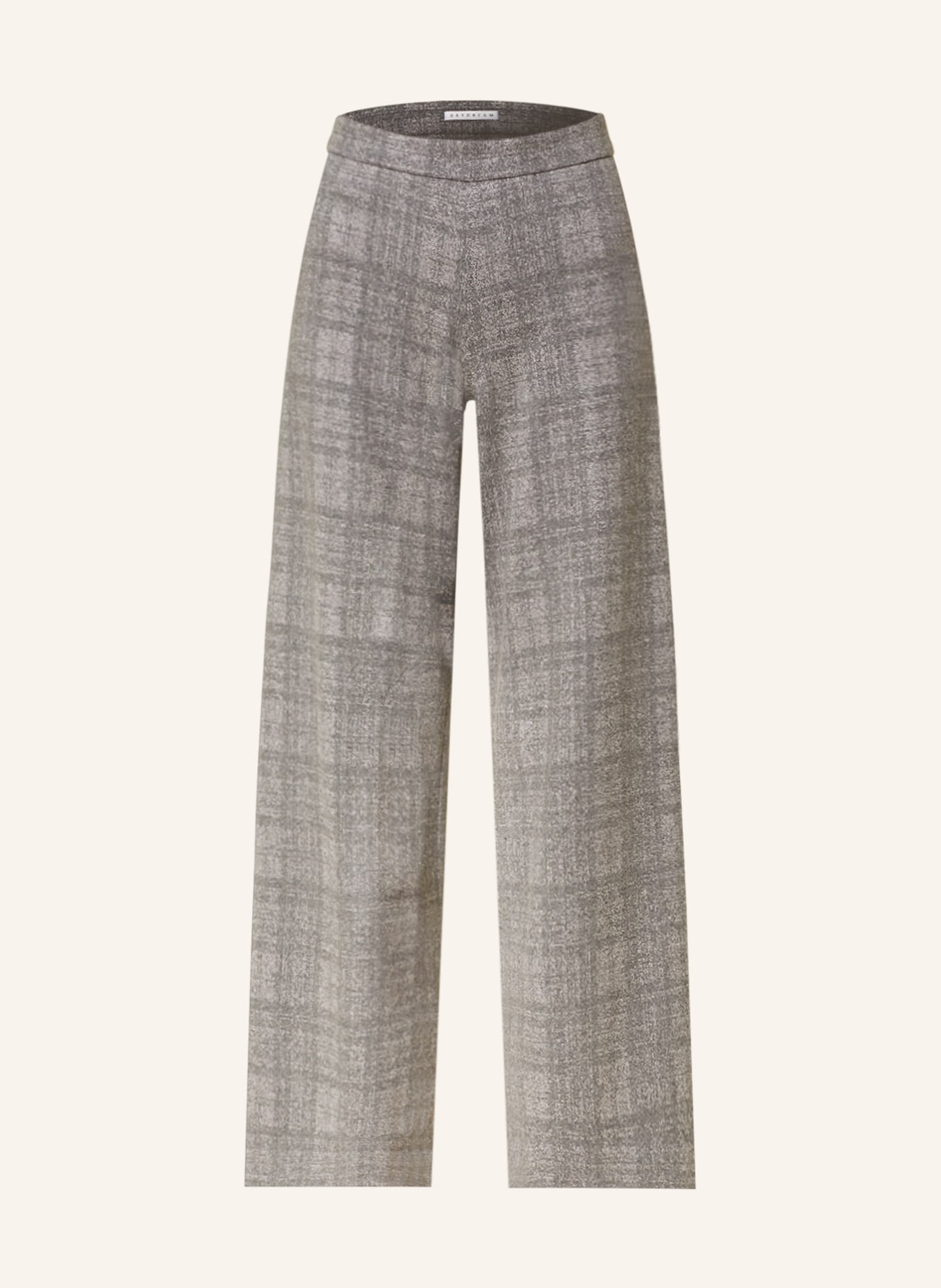 MAC DAYDREAM Wide leg trousers BEAUTY WIDE with stripe, Color: LIGHT GRAY (Image 1)