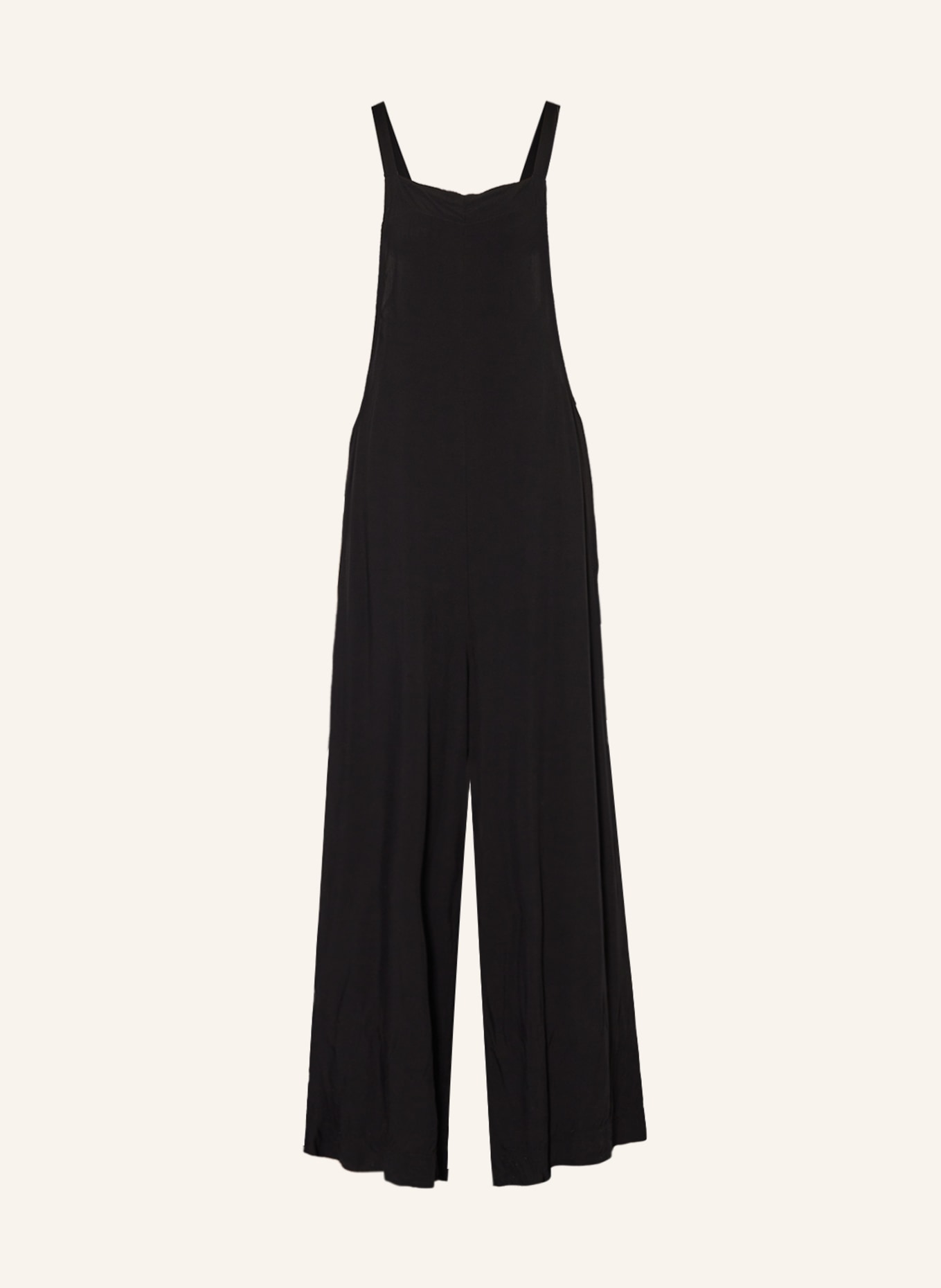 10DAYS Jumpsuit SMOKING DUNGAREE with tuxedo stripes, Color: BLACK (Image 1)