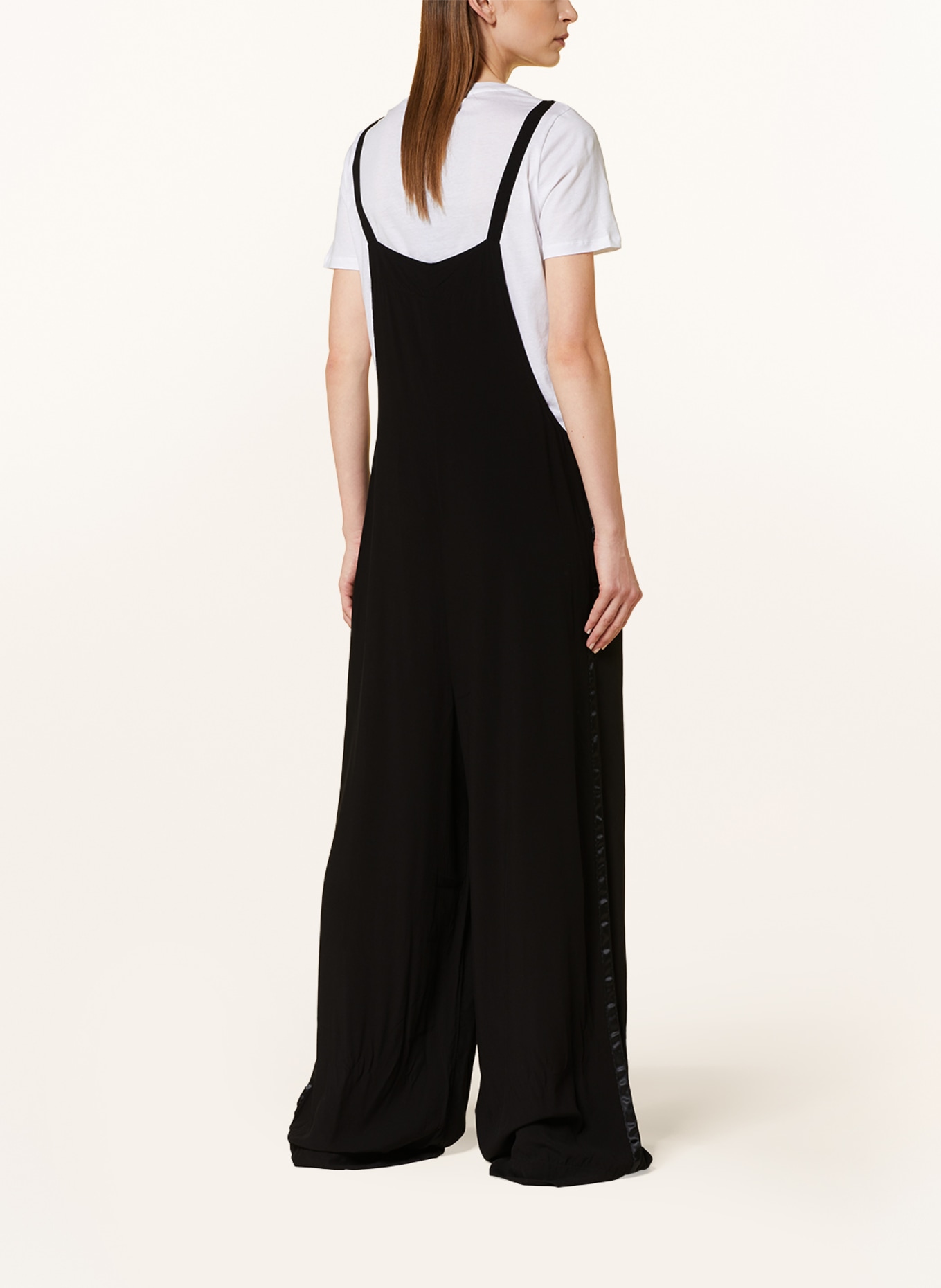 10DAYS Jumpsuit SMOKING DUNGAREE with tuxedo stripes, Color: BLACK (Image 3)