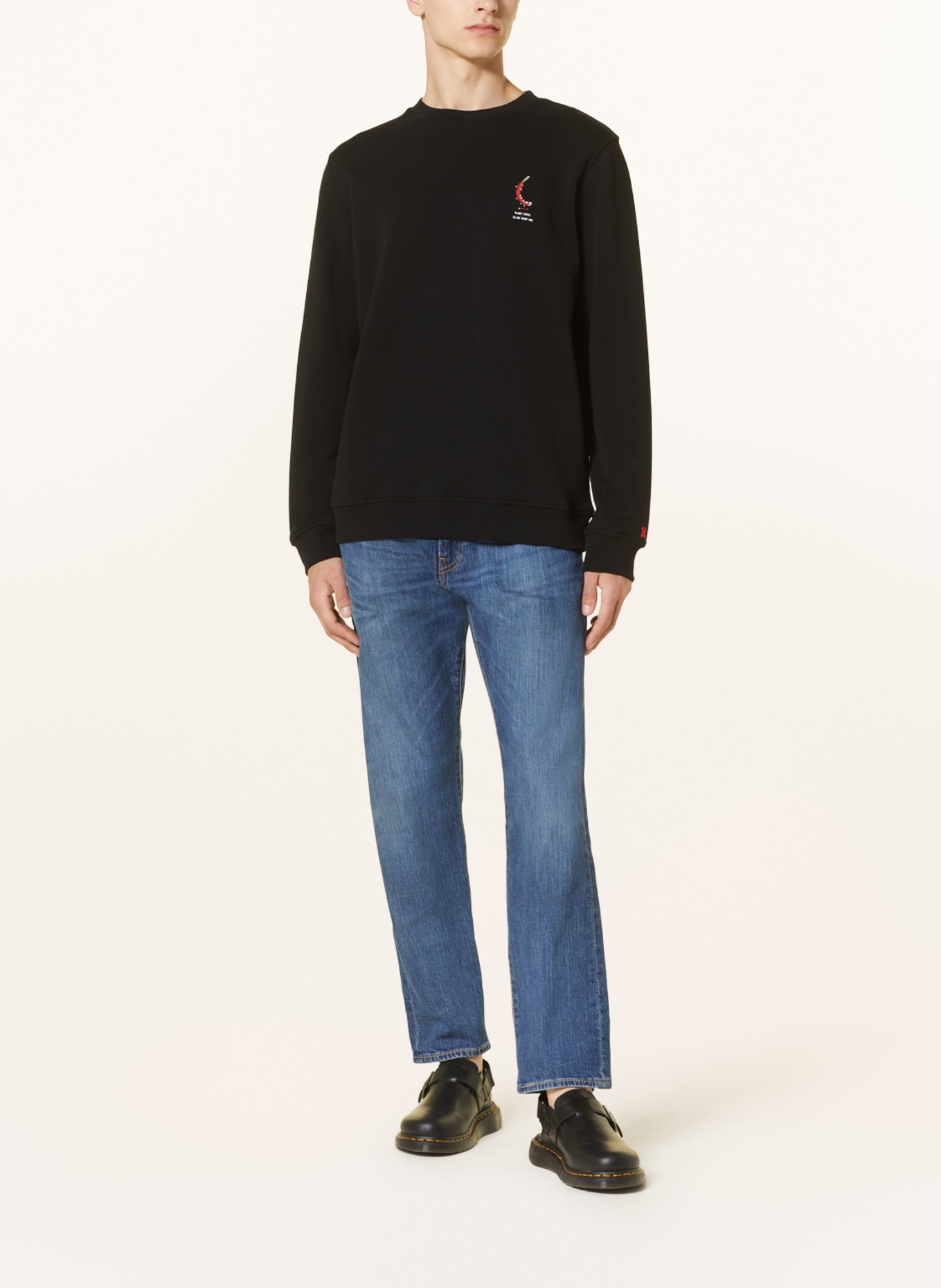 ARMEDANGELS Mikina BAARO: ČERNÁ