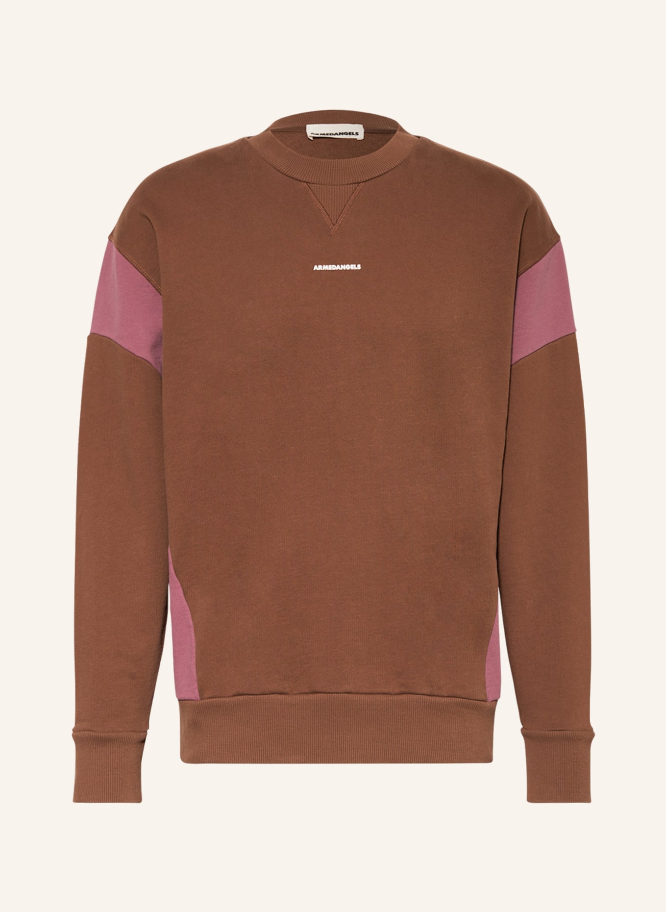 ARMEDANGELS Sweatshirt THAAO, Color: BROWN/ DUSKY PINK (Image 1)
