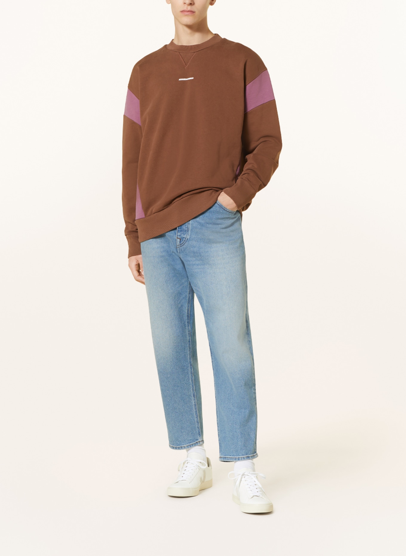 ARMEDANGELS Sweatshirt THAAO, Color: BROWN/ DUSKY PINK (Image 2)