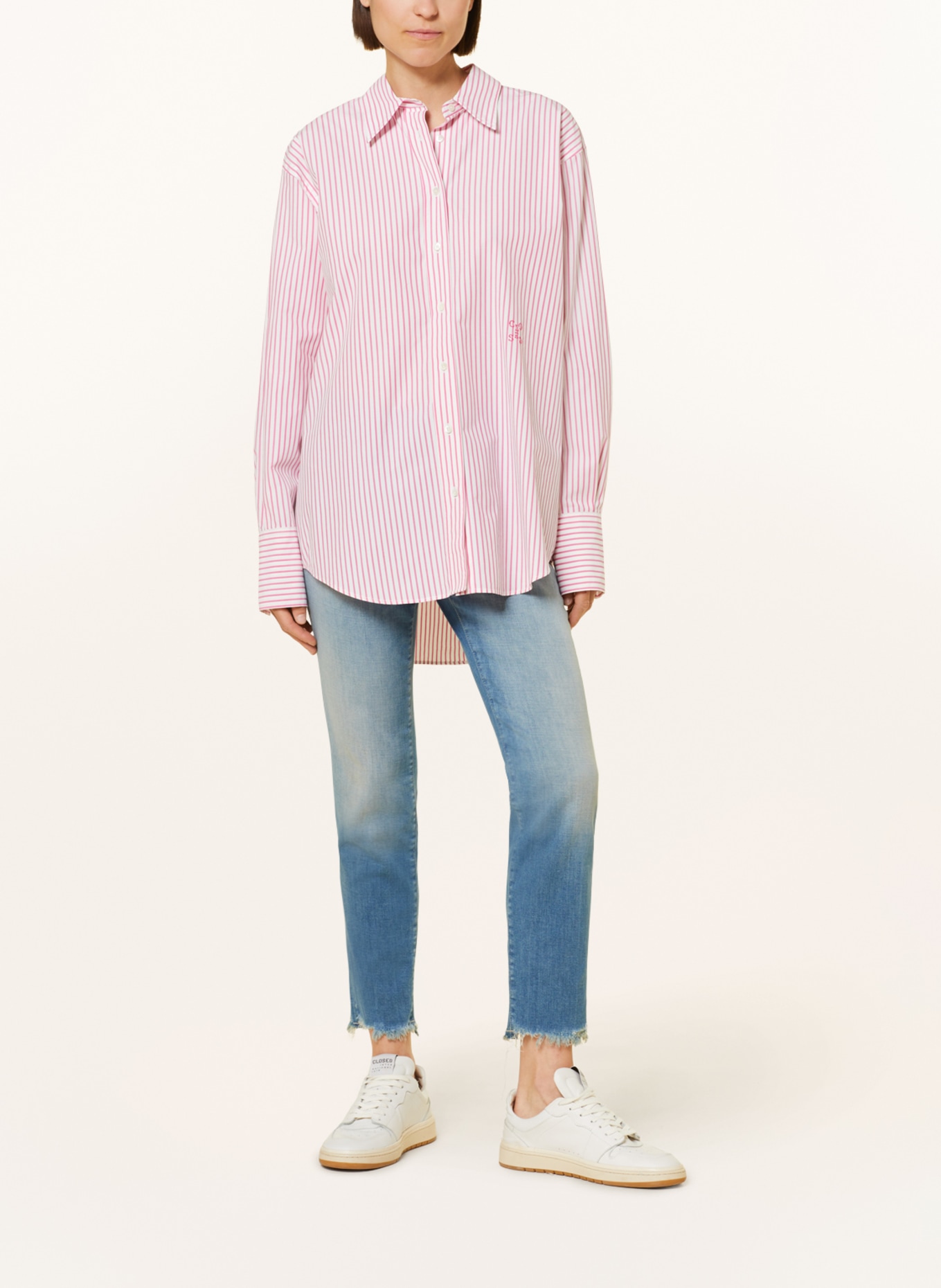 CLOSED Shirt blouse, Color: WHITE/ PINK (Image 2)