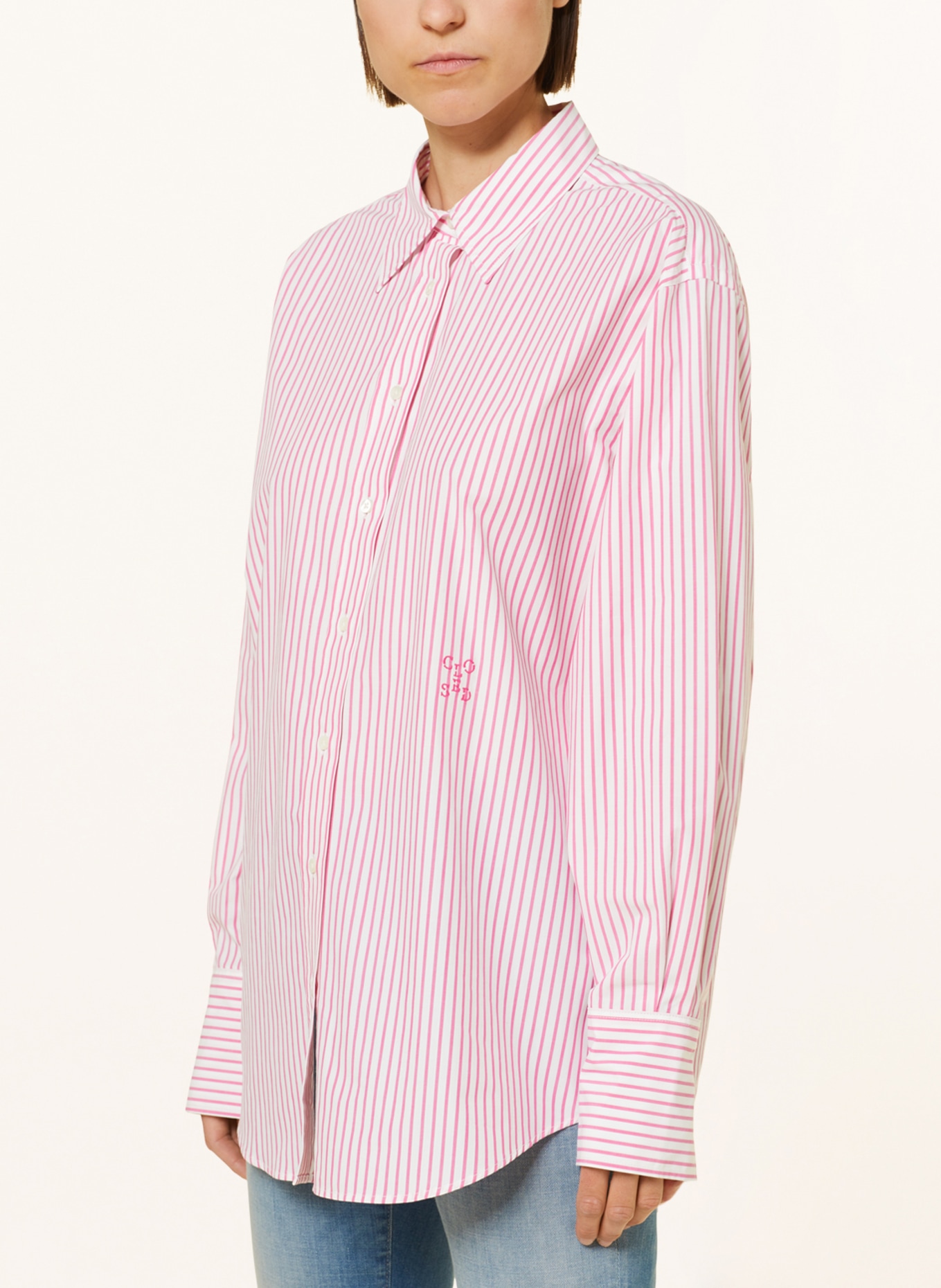 CLOSED Shirt blouse, Color: WHITE/ PINK (Image 4)