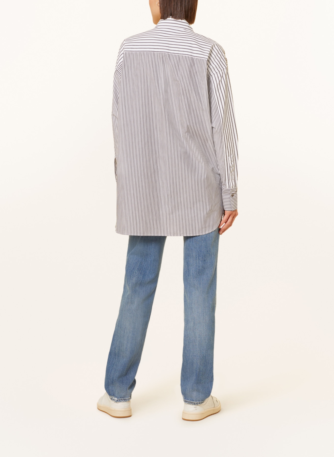 CLOSED Shirt blouse, Color: WHITE/ DARK GRAY (Image 3)