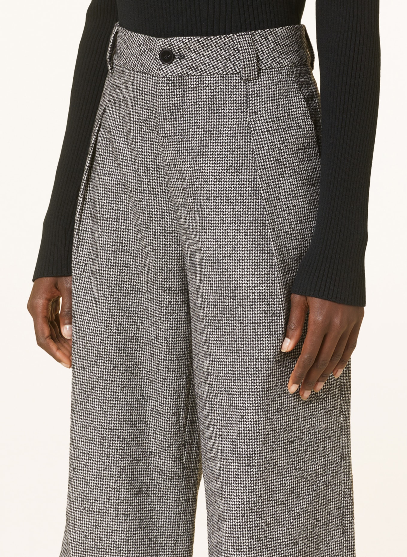 CLOSED Trousers WHARTON, Color: BLACK/ WHITE (Image 5)