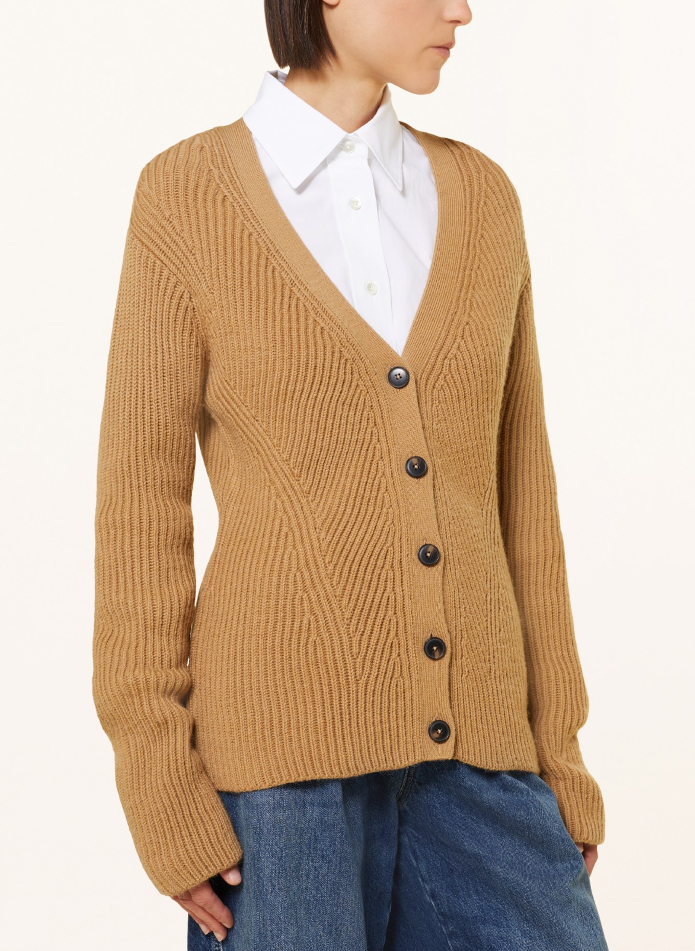CLOSED Cardigan with alpaca, Color: LIGHT BROWN (Image 4)