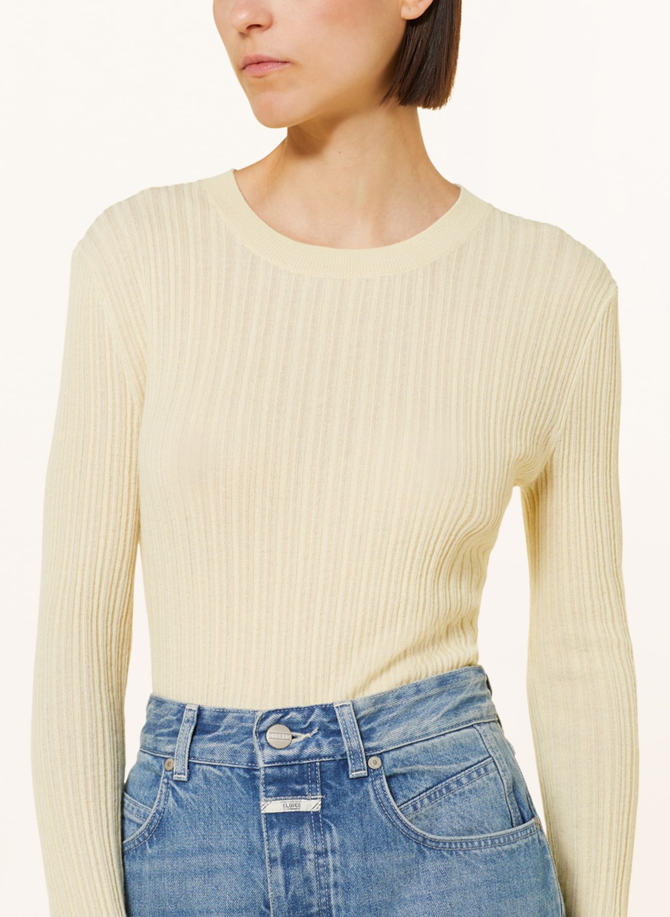 CLOSED Cashmere-Pullover, Farbe: HELLGELB (Bild 4)