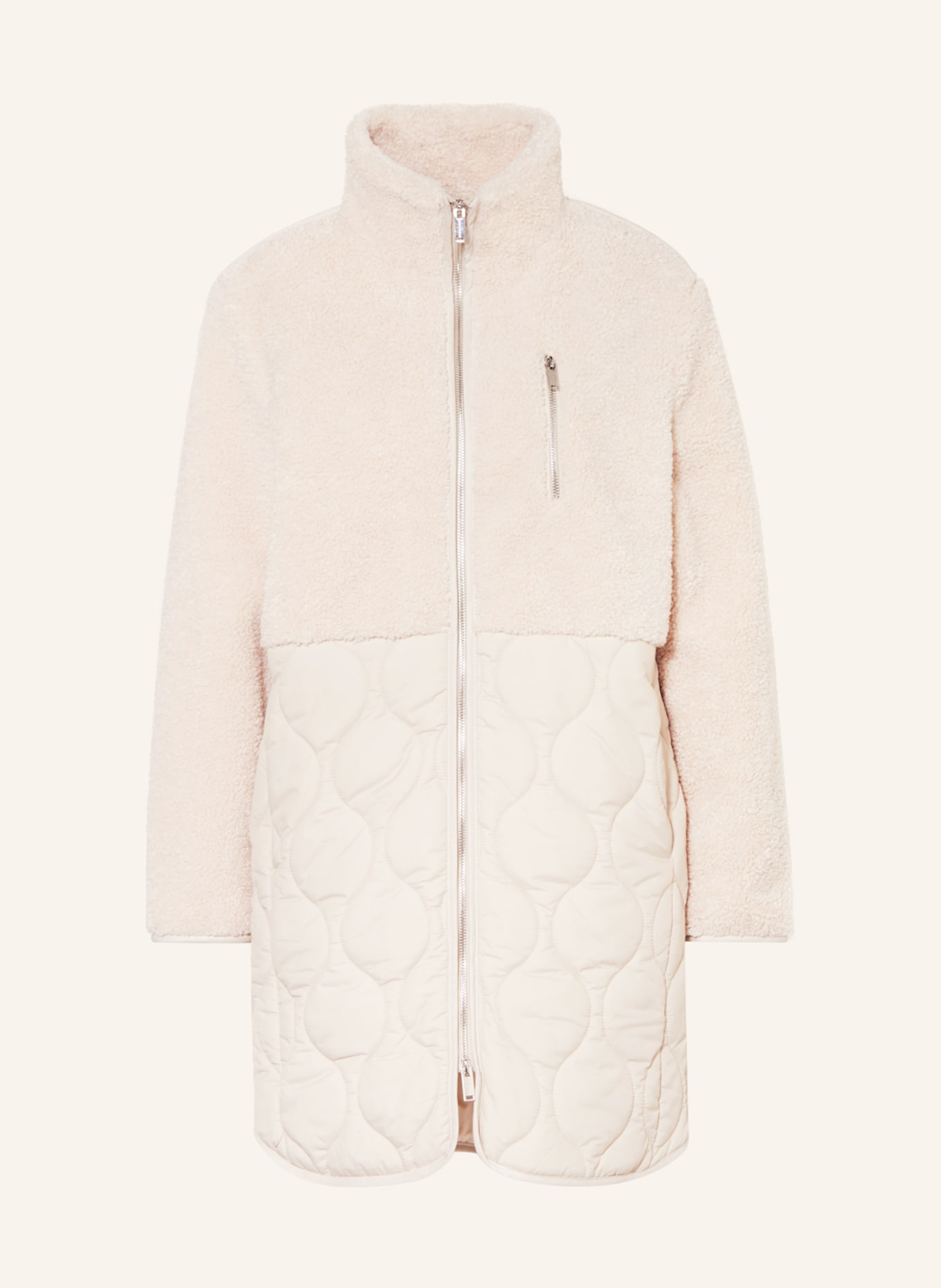 RINO & PELLE Quilted coat JUR with teddy, Color: ECRU (Image 1)