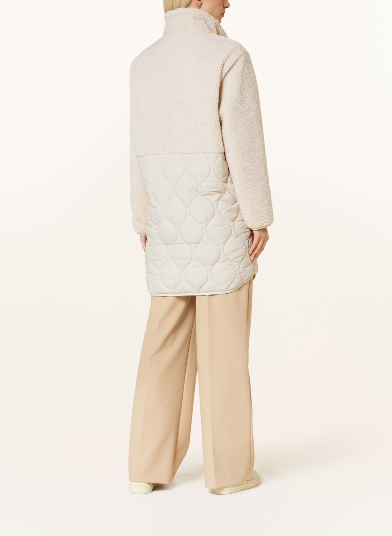 RINO & PELLE Quilted coat JUR with teddy, Color: ECRU (Image 3)