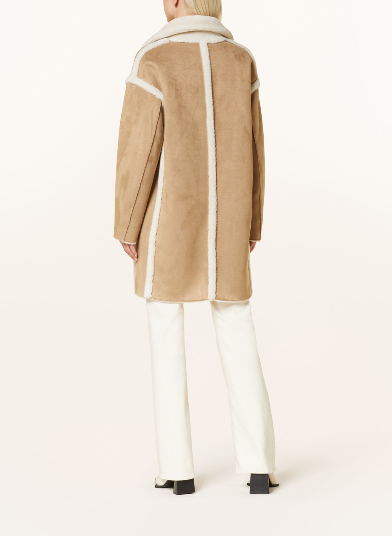 RINO & PELLE Płaszcz ze sztucznego futra JANNEKE, Kolor: JASNOBRĄZOWY (Obrazek 3)