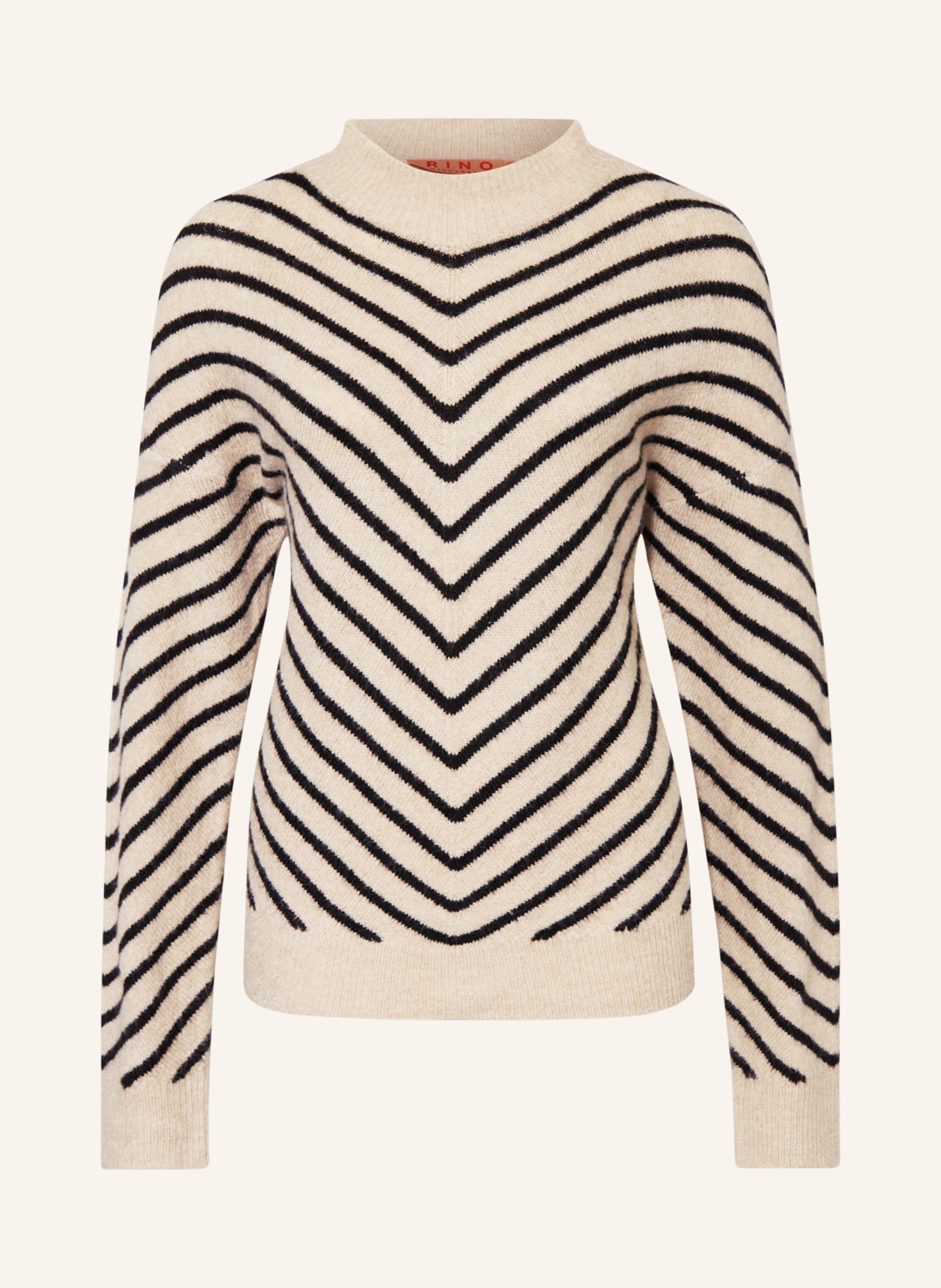 RINO & PELLE Sweater KUNA, Color: BEIGE/ BLACK (Image 1)
