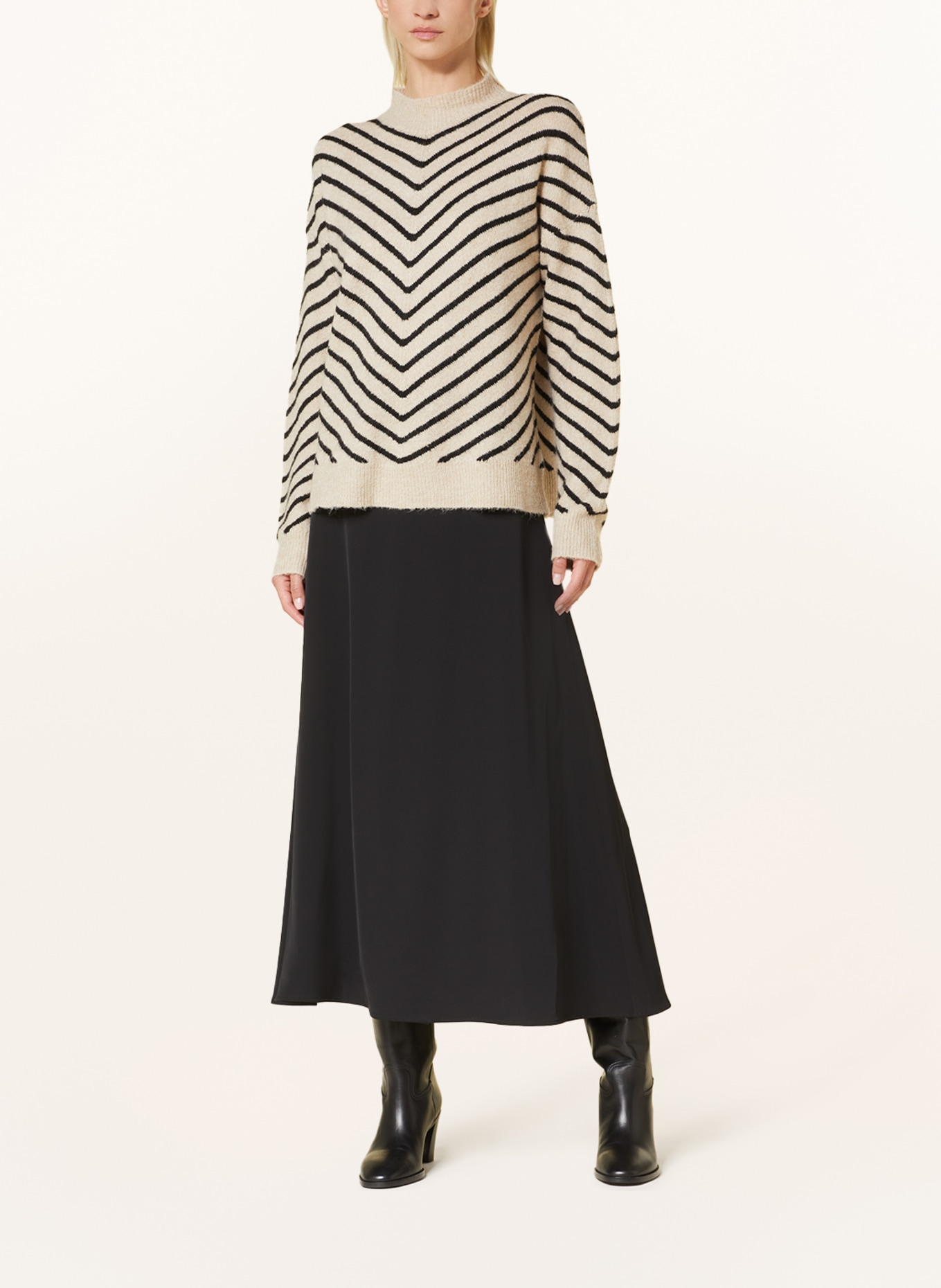 RINO & PELLE Sweater KUNA, Color: BEIGE/ BLACK (Image 2)