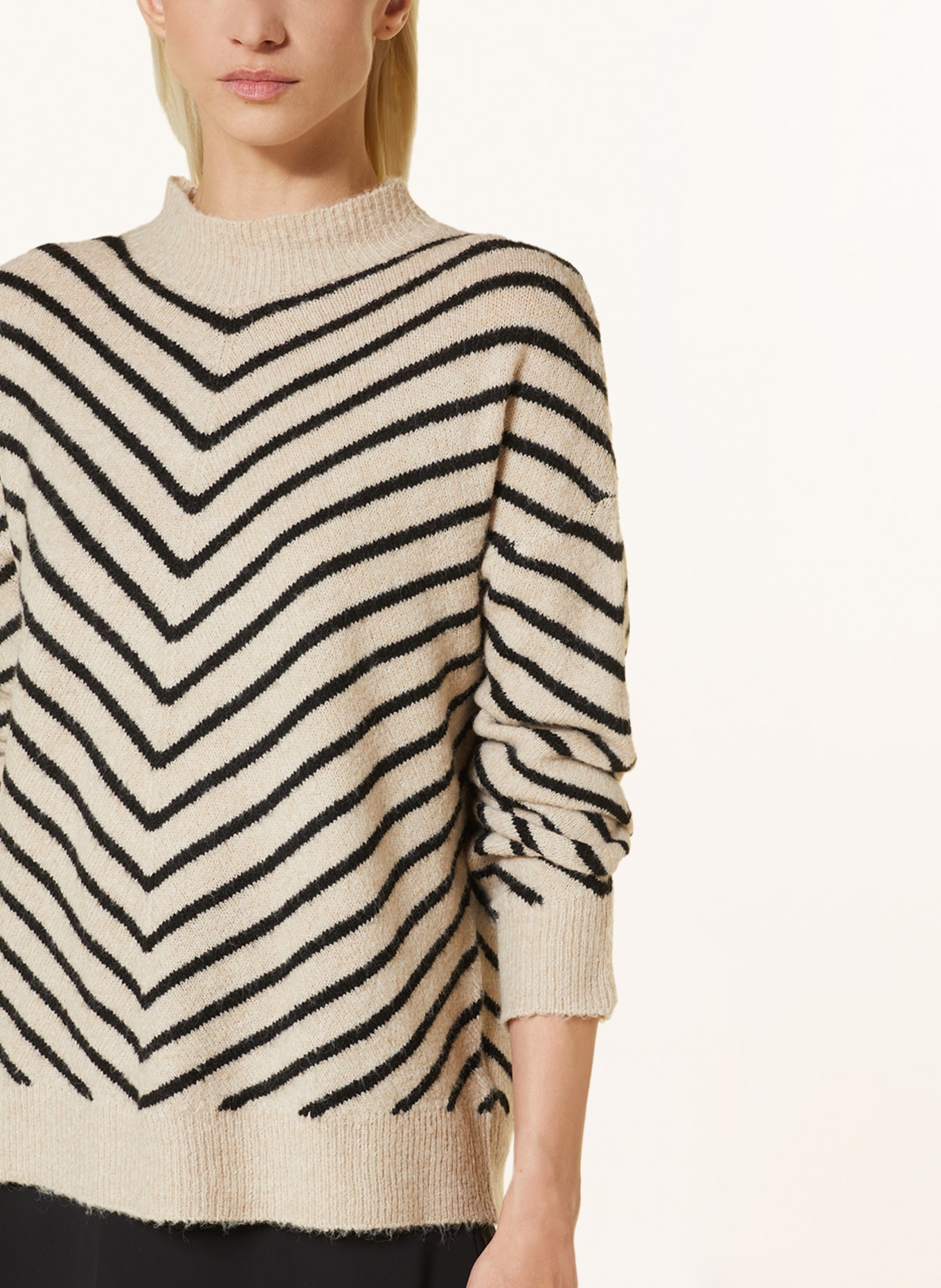 RINO & PELLE Sweater KUNA, Color: BEIGE/ BLACK (Image 4)