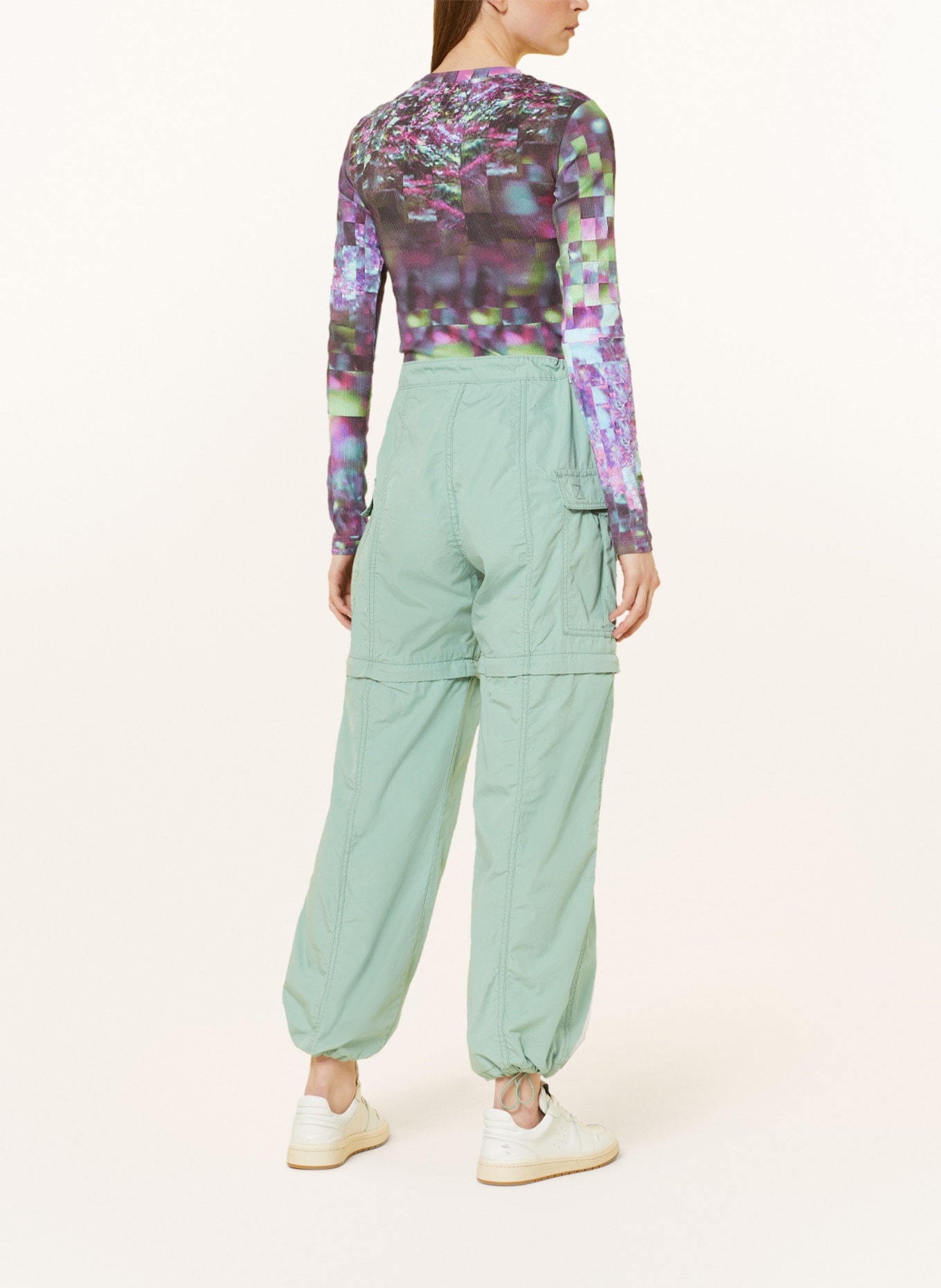 Calvin Klein Jeans Koszulka z długim rękawem, Kolor: FUKSJA/ JASNOZIELONY (Obrazek 3)