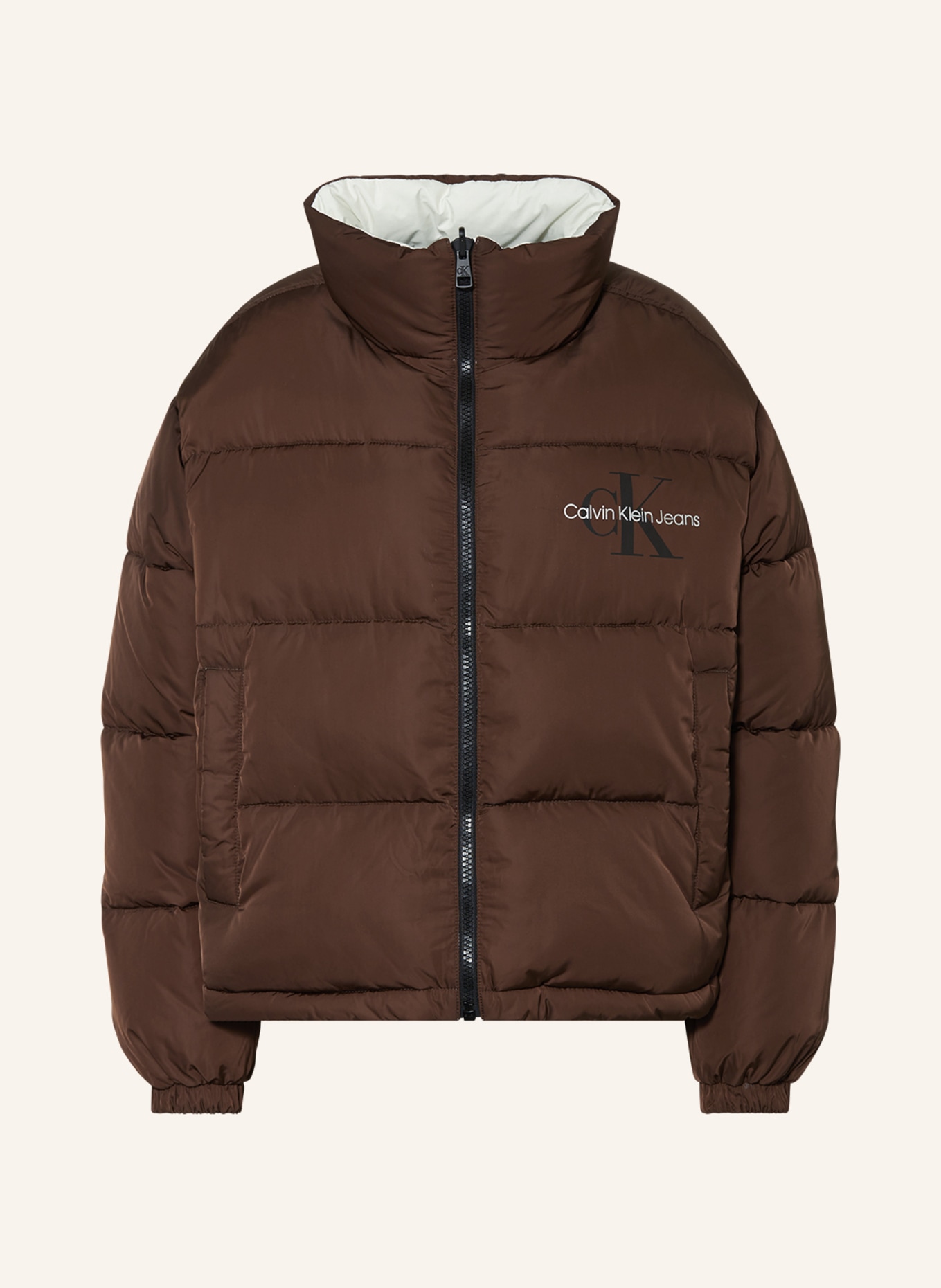 Calvin Klein Jeans Reversible quilted jacket in dark brown