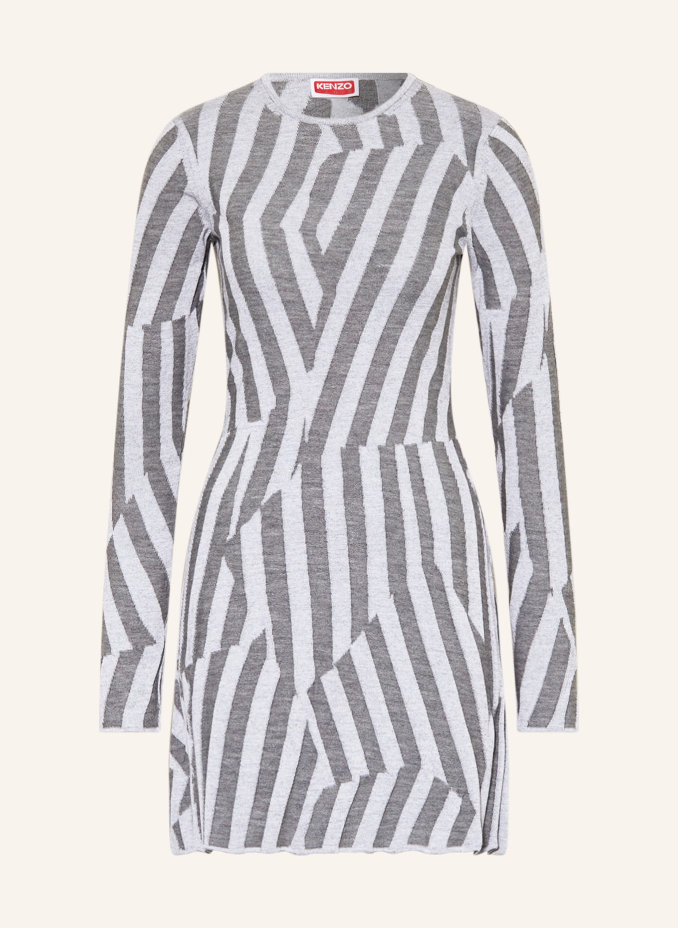 KENZO Knit dress, Color: GRAY/ LIGHT GRAY (Image 1)