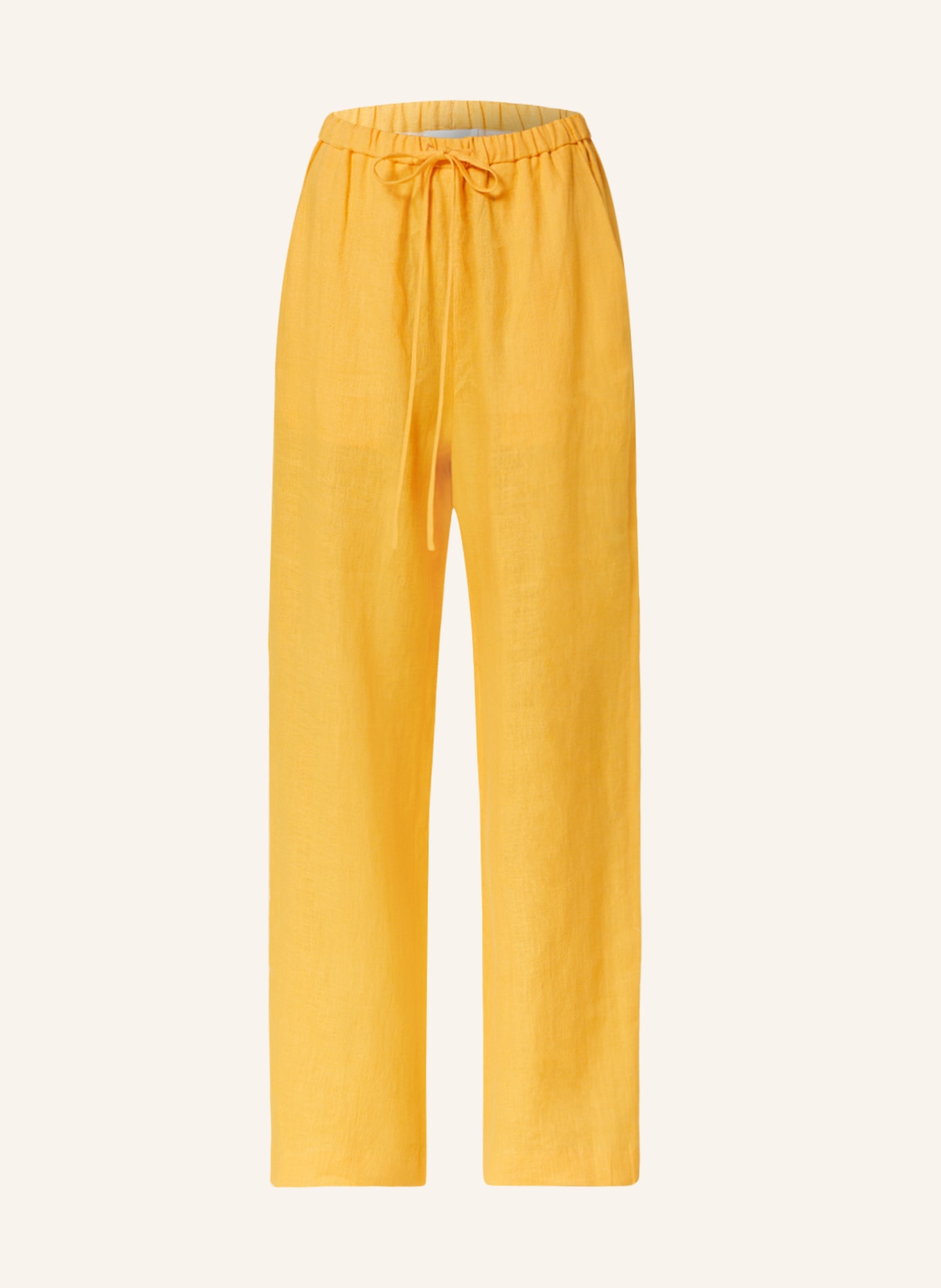 Nanushka Wide leg trousers POLYKA in linen, Color: ORANGE (Image 1)