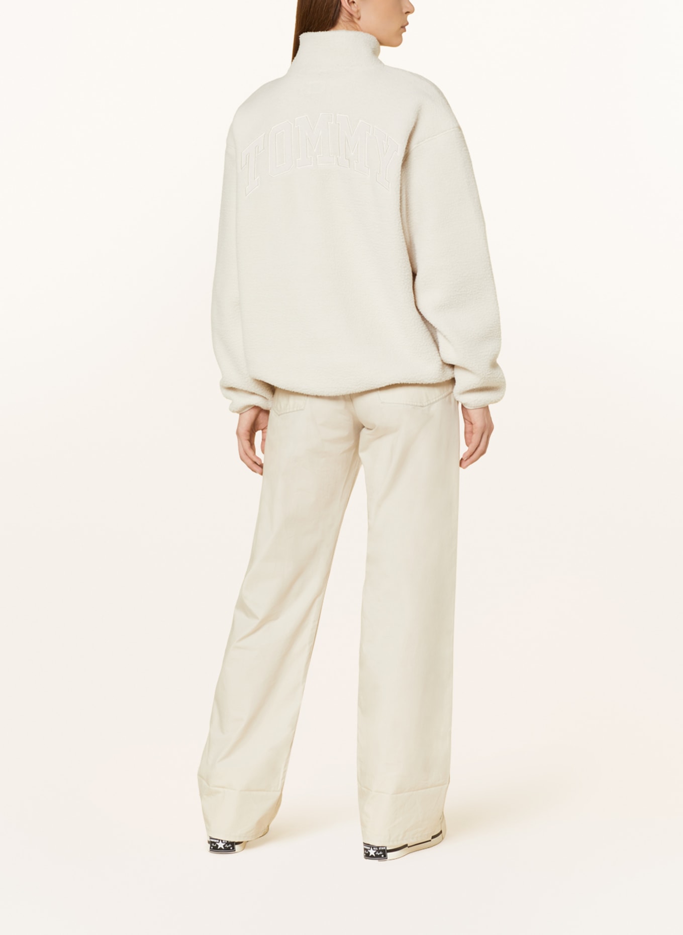 TOMMY JEANS Fleece half-zip sweater, Color: CREAM (Image 3)