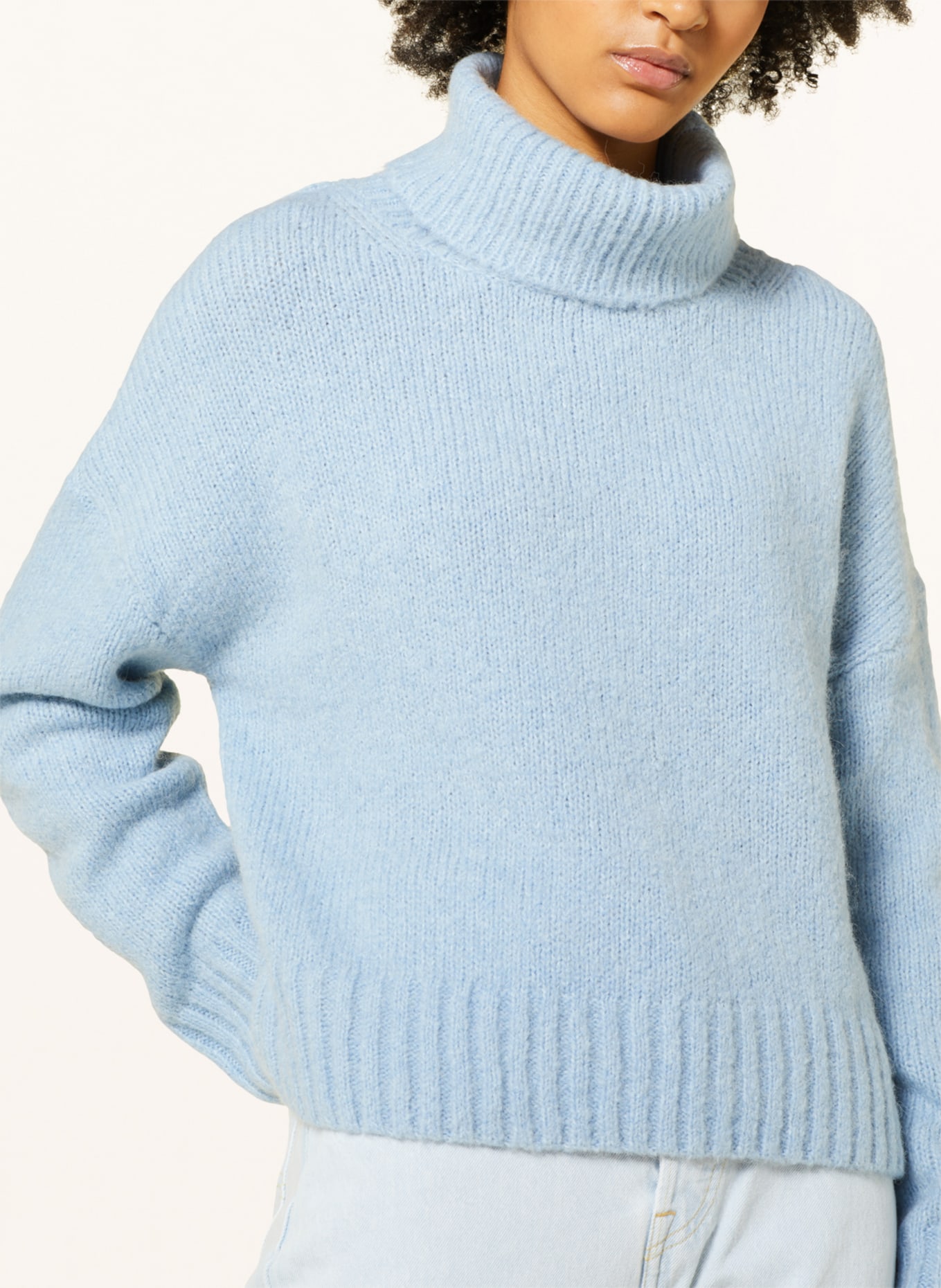 darling harbour Turtleneck sweater, Color: LIGHT BLUE (Image 4)