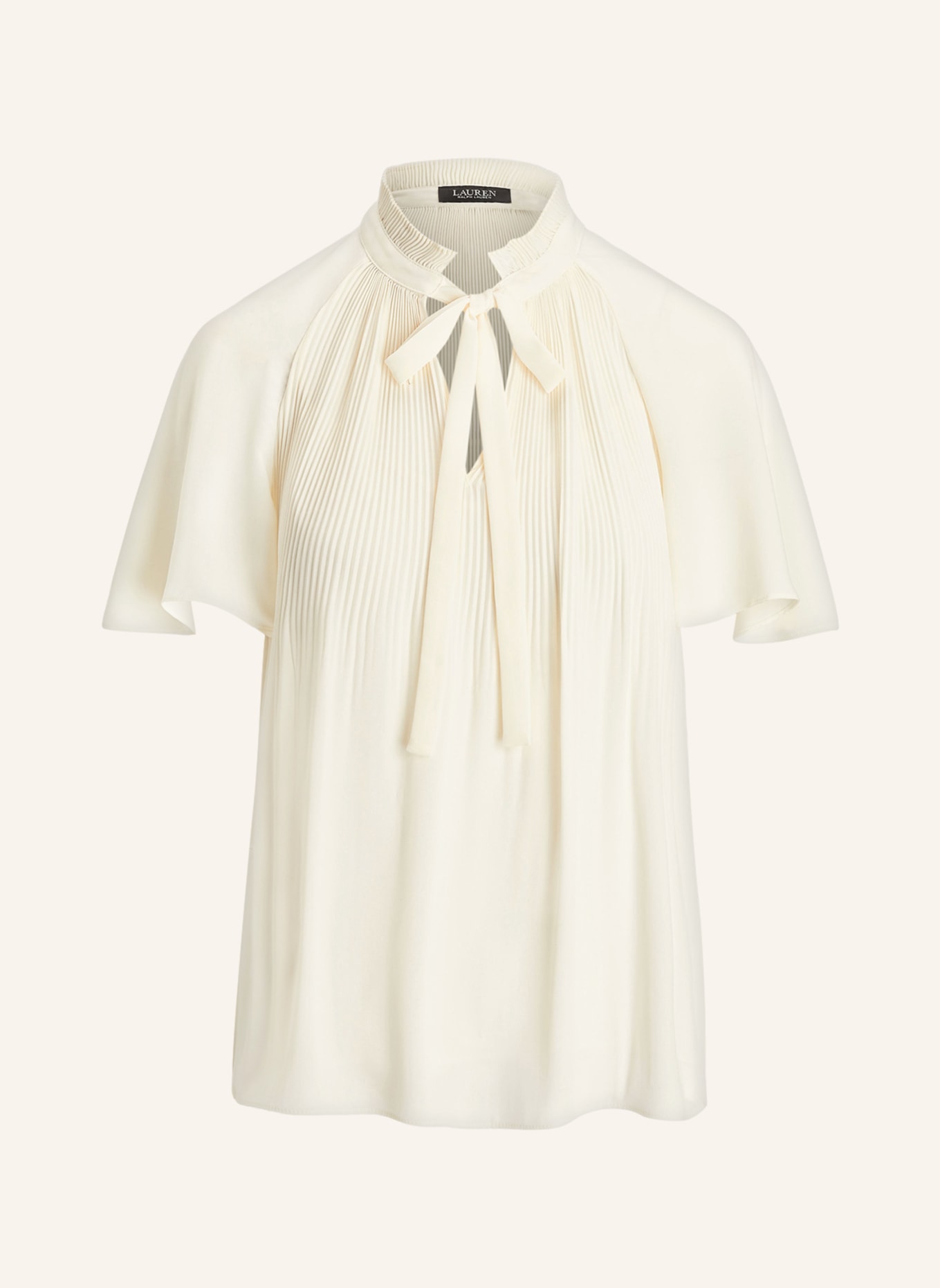 LAUREN RALPH LAUREN Shirt blouse with pleats, Color: CREAM (Image 1)