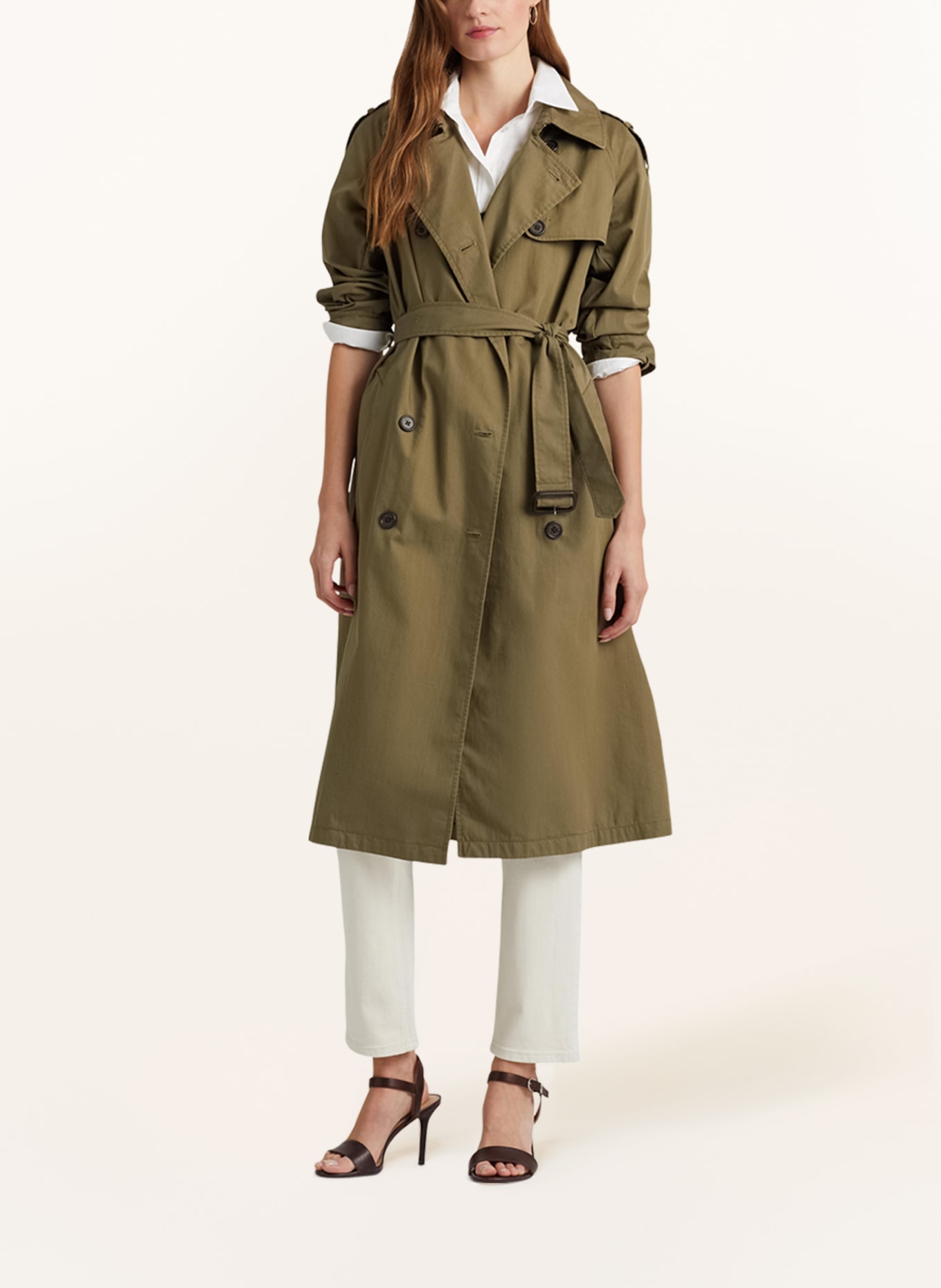 LAUREN RALPH LAUREN Trench coat, Color: OLIVE (Image 2)