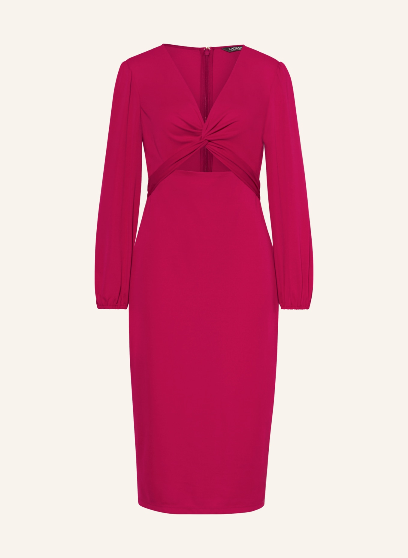 LAUREN RALPH LAUREN Jersey dress MATTE with cut-out, Color: FUCHSIA (Image 1)