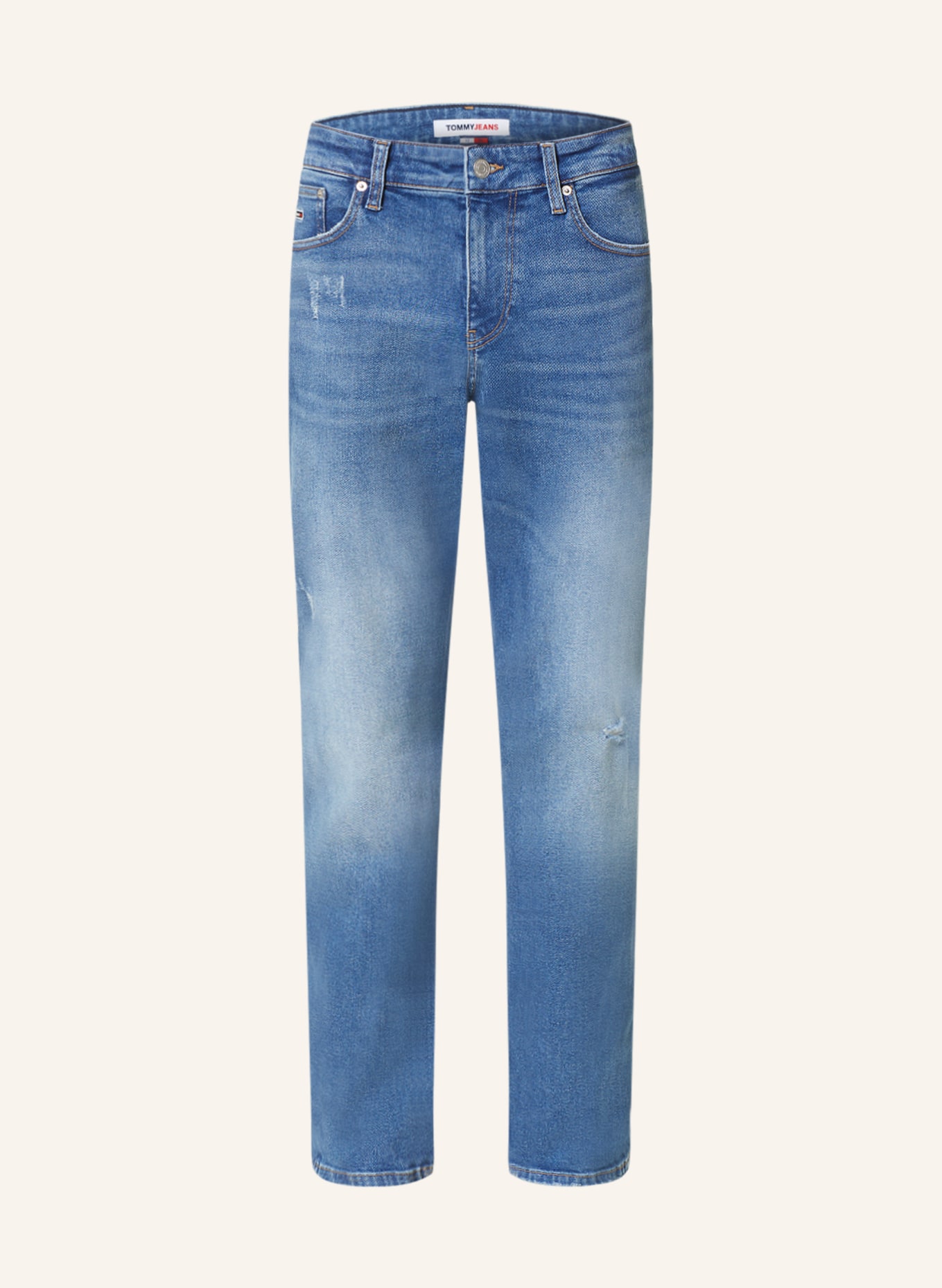 TOMMY JEANS Destroyed Jeans RYAN Straight Fit, Farbe: 1AB Denim Light (Bild 1)