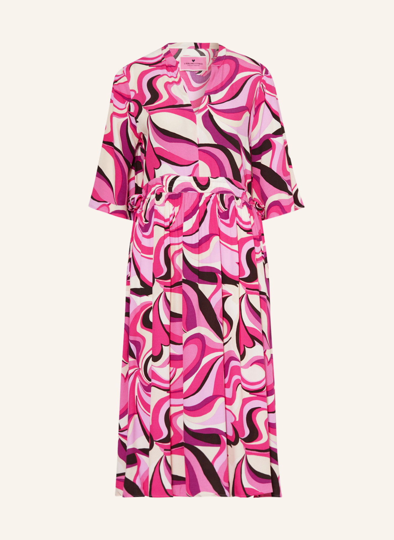 LIEBLINGSSTÜCK Dress RUJEL, Color: NEON PINK/ BEIGE/ PURPLE (Image 1)