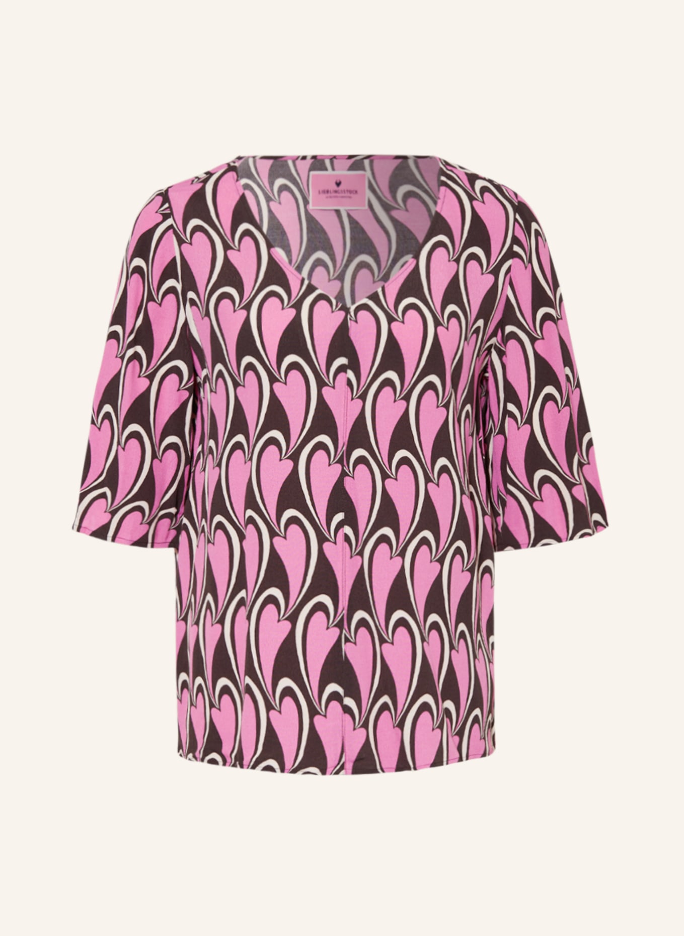 LIEBLINGSSTÜCK Shirt blouse EVRENL, Color: BLACK/ PINK (Image 1)