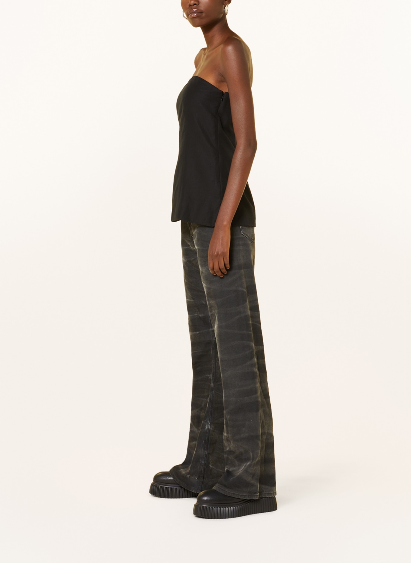MM6 Maison Margiela Flared jeans, Color: 961 BLACK (Image 4)