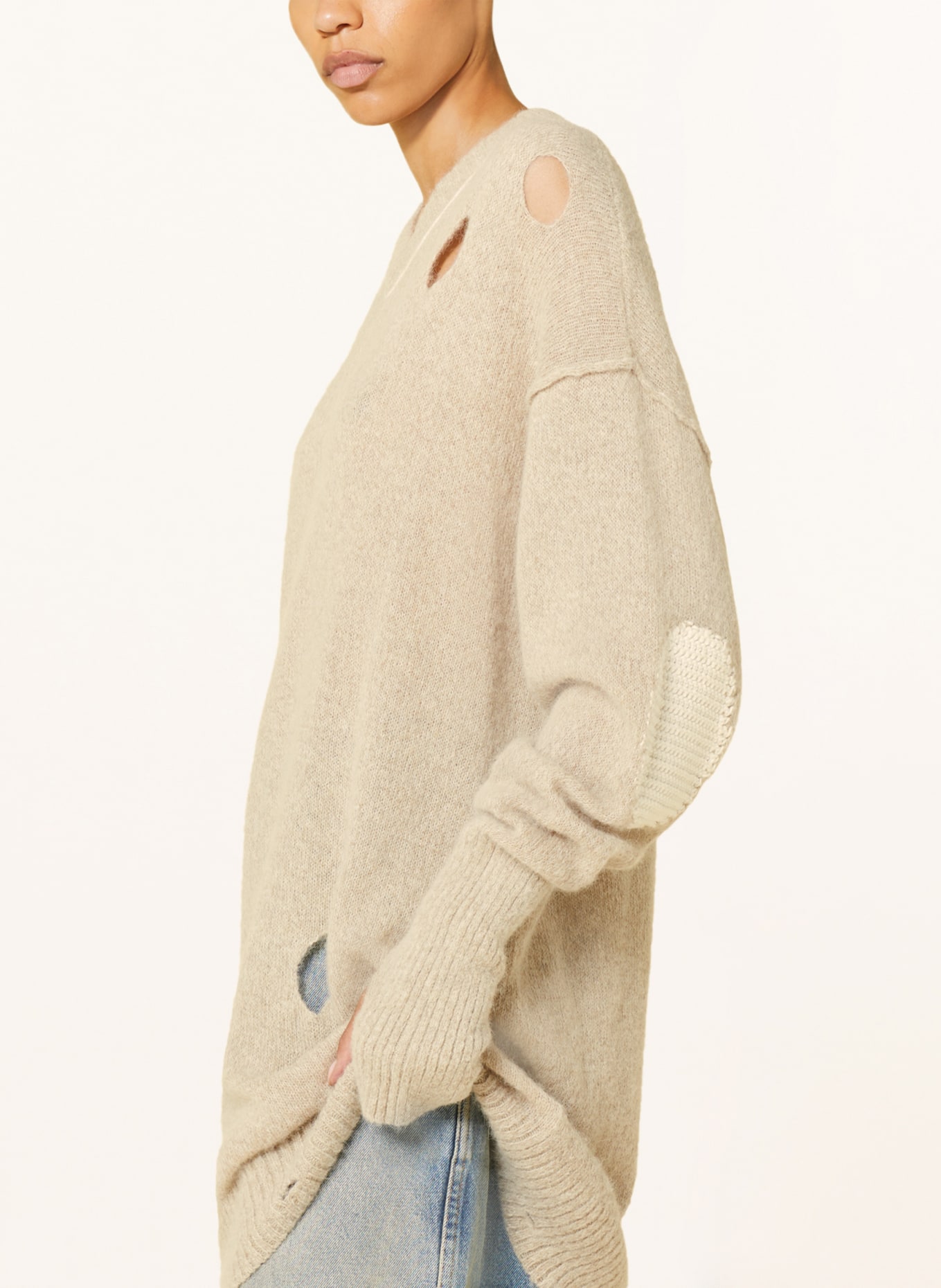 MM6 Maison Margiela Sweater with alpaca, Color: BEIGE (Image 4)