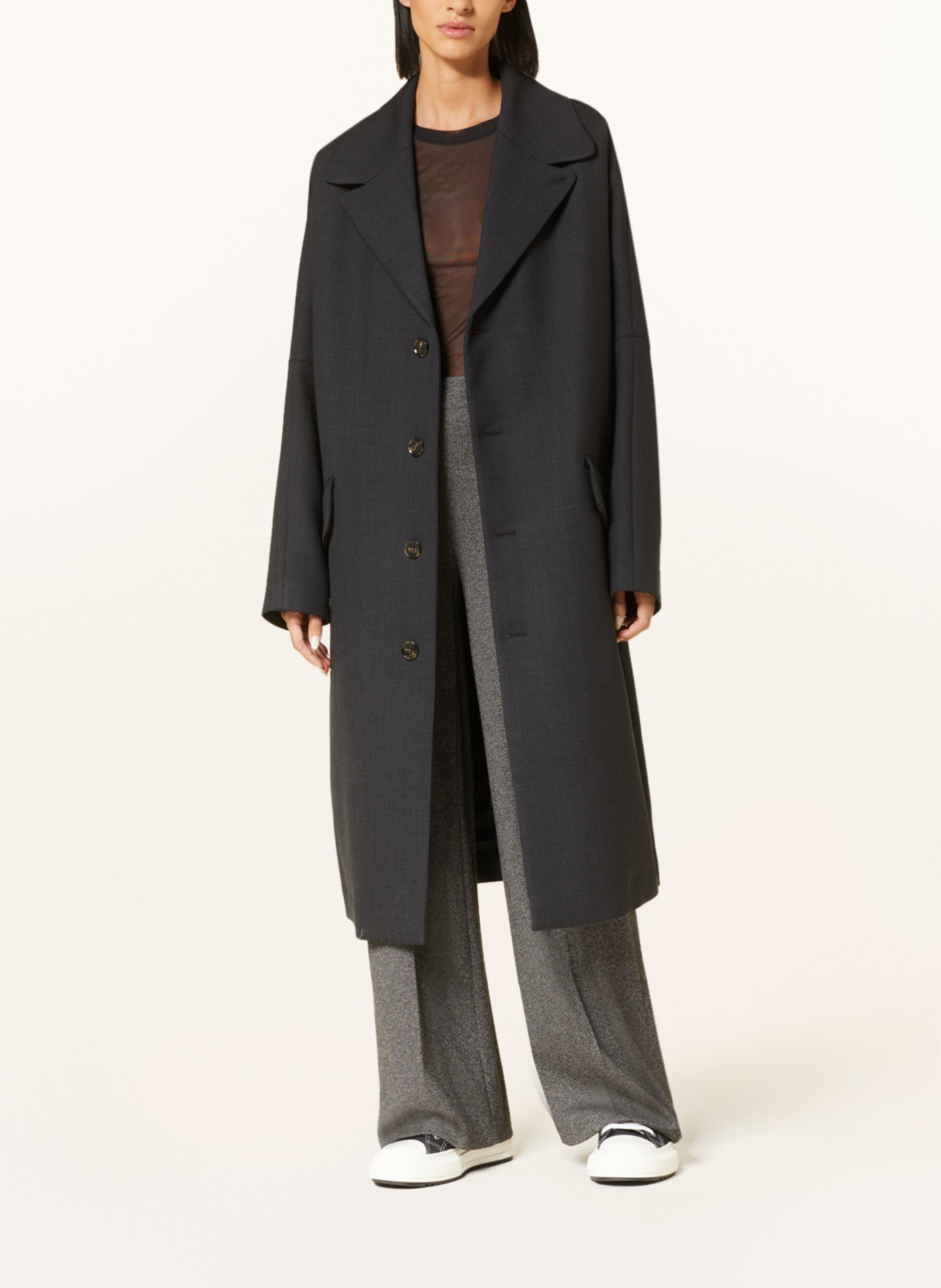 MM6 Maison Margiela Oversized coat, Color: DARK GRAY (Image 2)