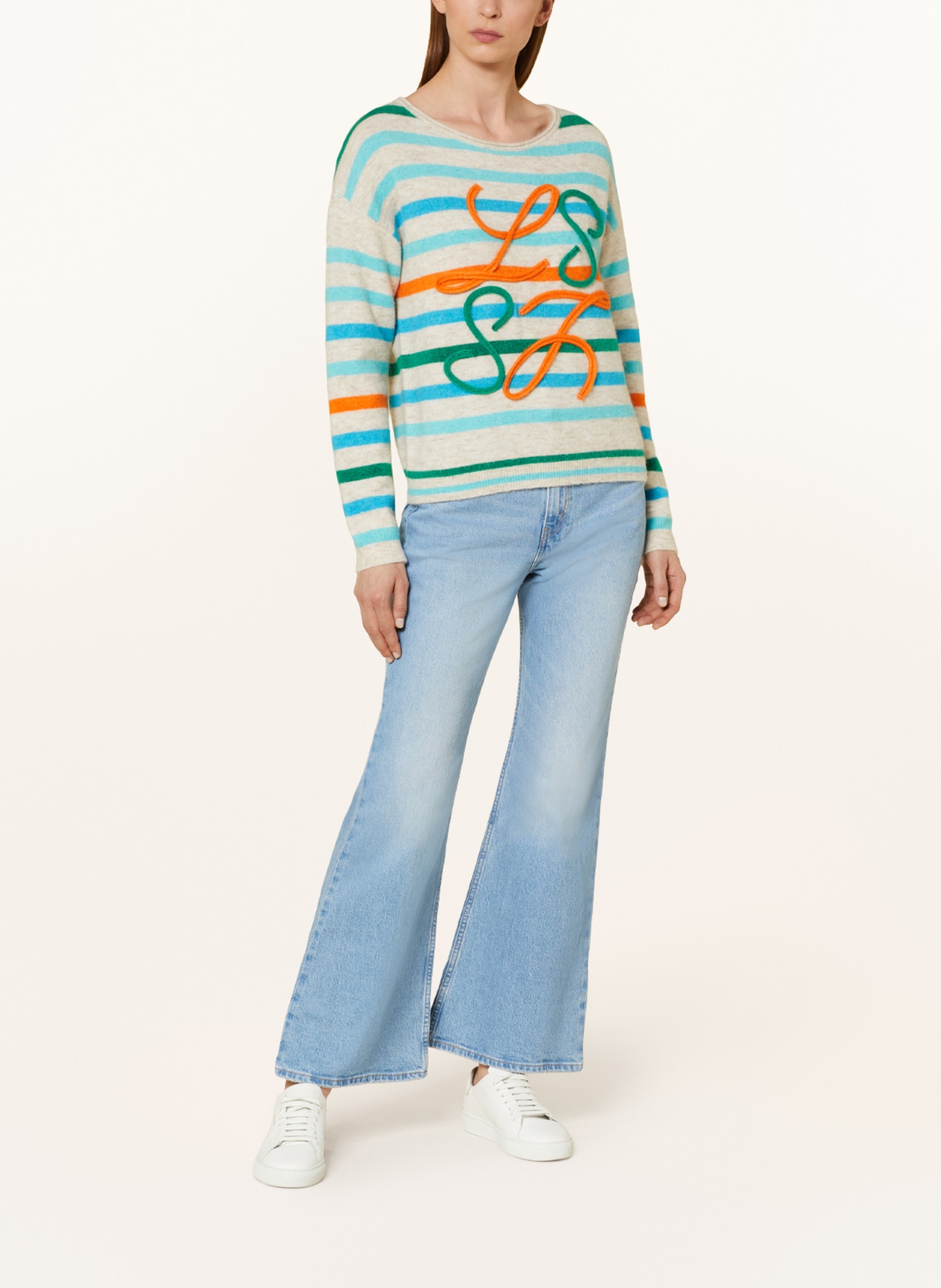LIEBLINGSSTÜCK Sweater KARLEENL, Color: BEIGE/ LIGHT BLUE/ GREEN (Image 2)