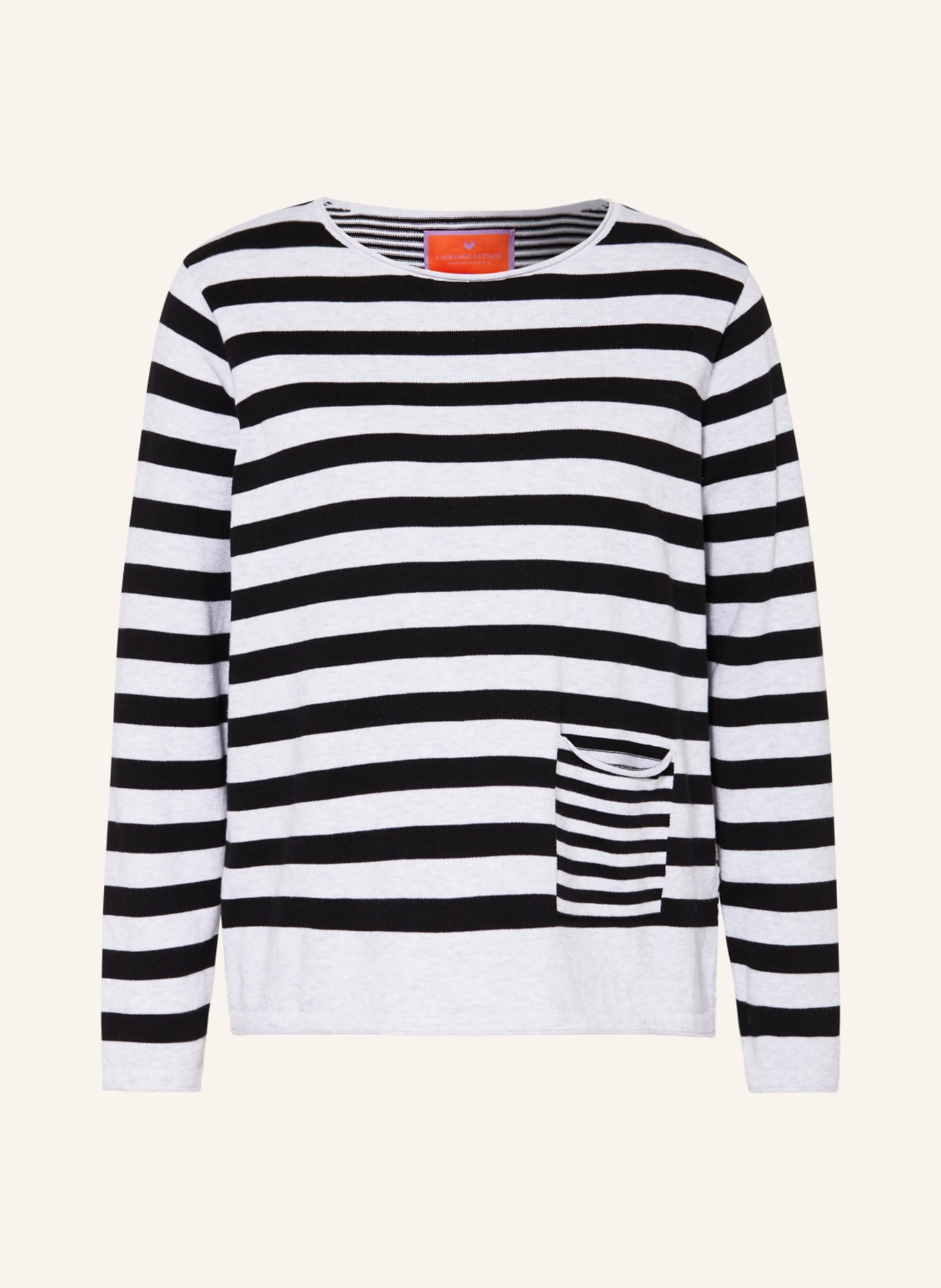 LIEBLINGSSTÜCK Sweater KORINAEP, Color: LIGHT GRAY/ BLACK (Image 1)