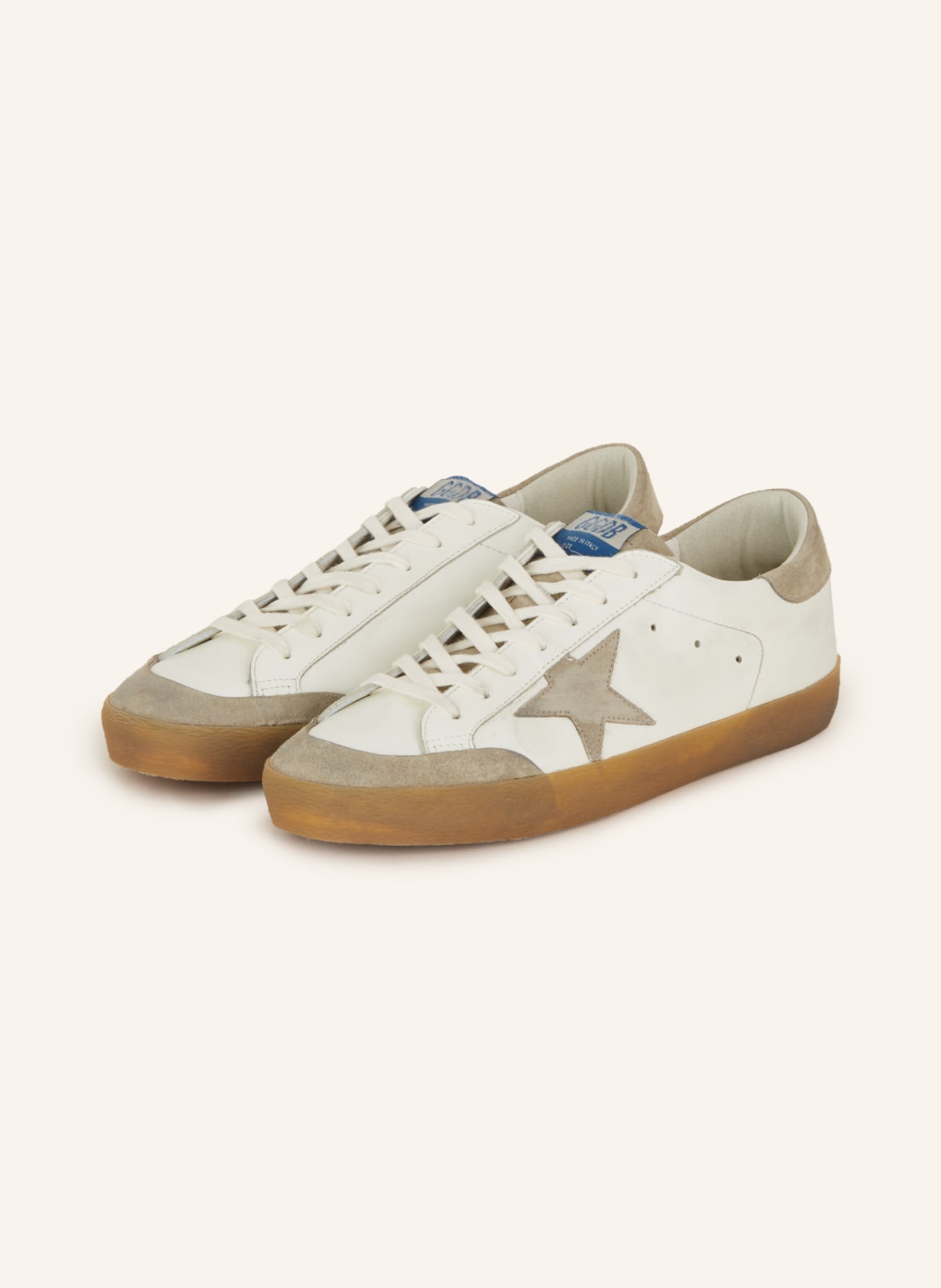 GOLDEN GOOSE Sneakers SUPER-STAR, Color: WHITE/ GRAY (Image 1)