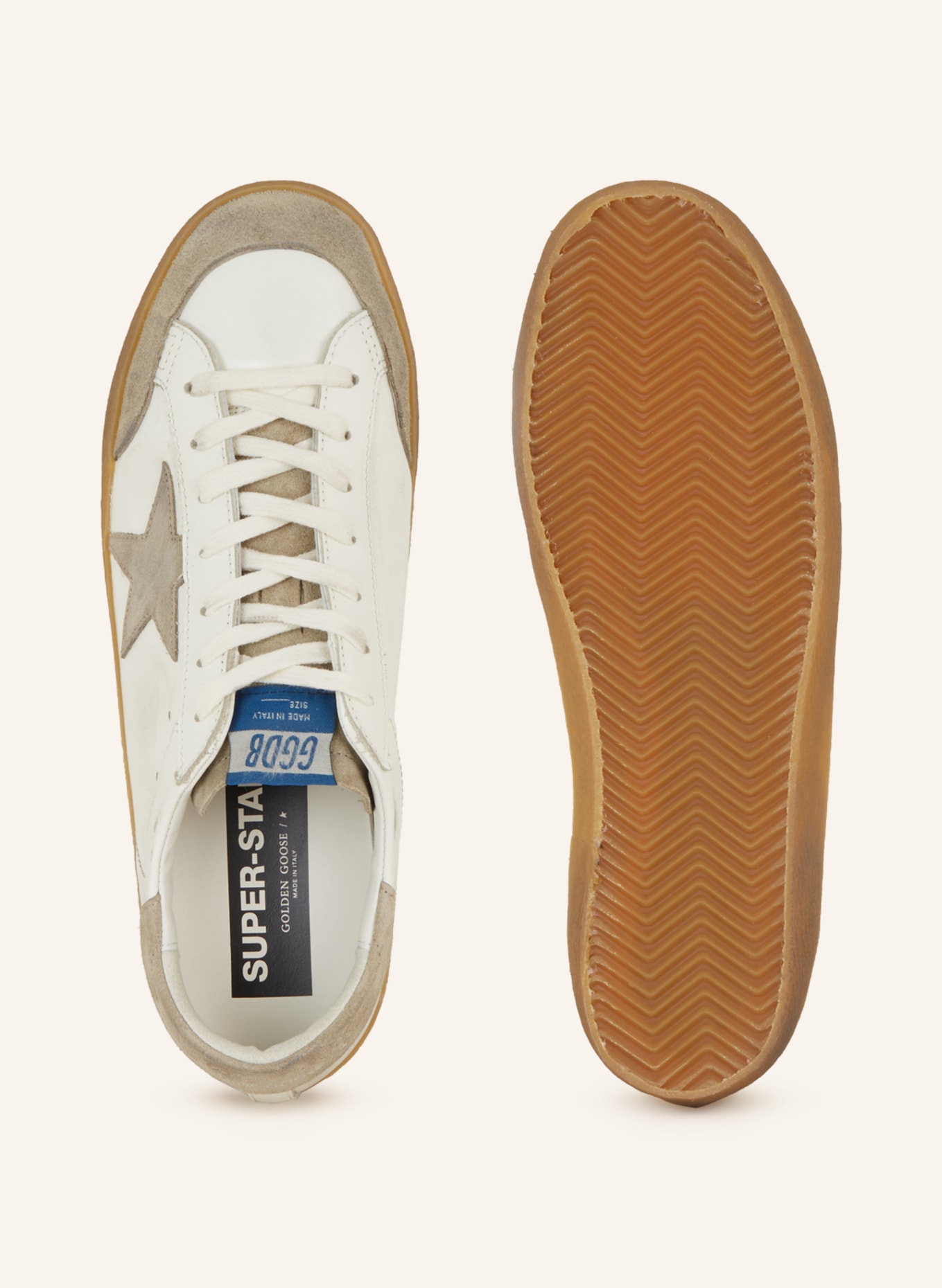 GOLDEN GOOSE Sneakers SUPER-STAR, Color: WHITE/ GRAY (Image 5)