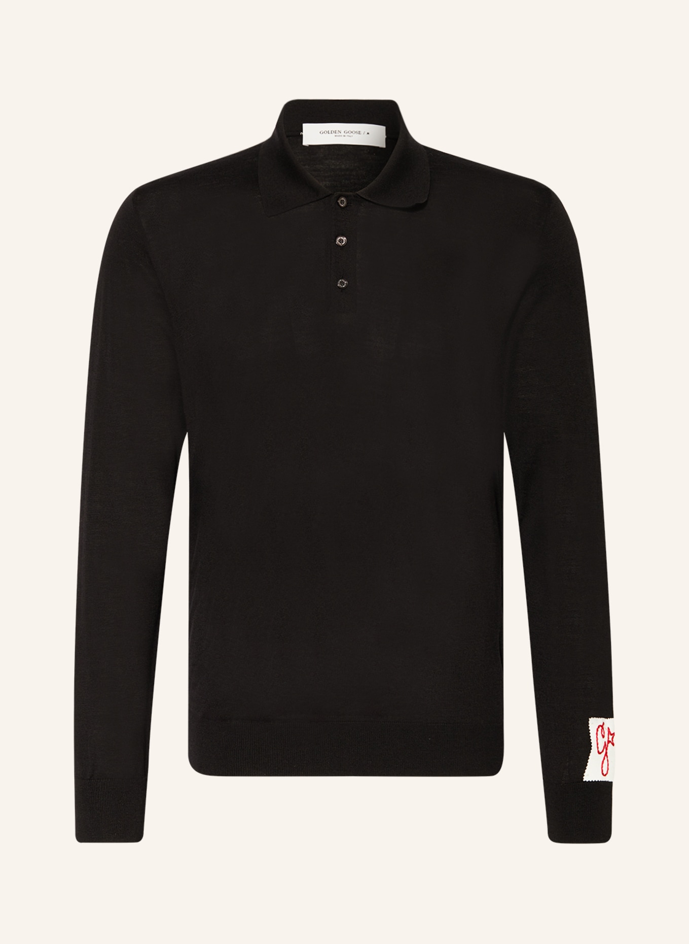 GOLDEN GOOSE Knitted polo shirt, Color: BLACK (Image 1)
