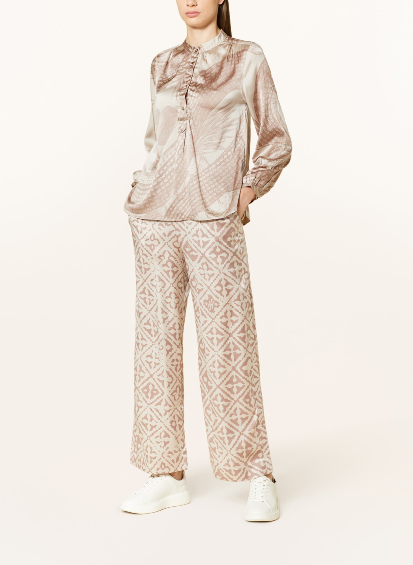 friendly hunting Wide leg trousers made of silk, Color: ROSE/ DUSKY PINK (Image 2)
